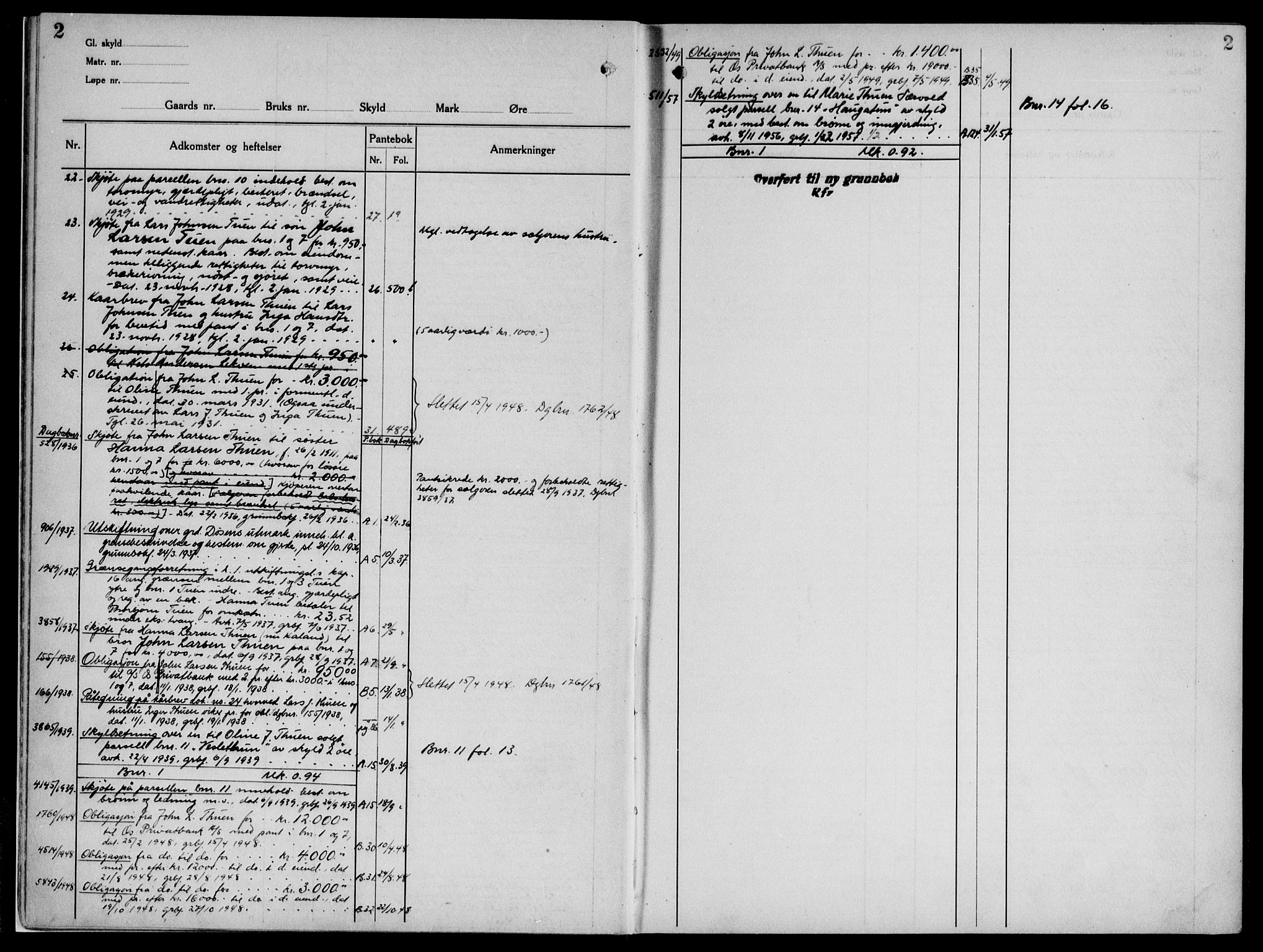 Midhordland sorenskriveri, SAB/A-3001/1/G/Ga/Gab/L0024a: Panteregister nr. II.A.b.24a, s. 2