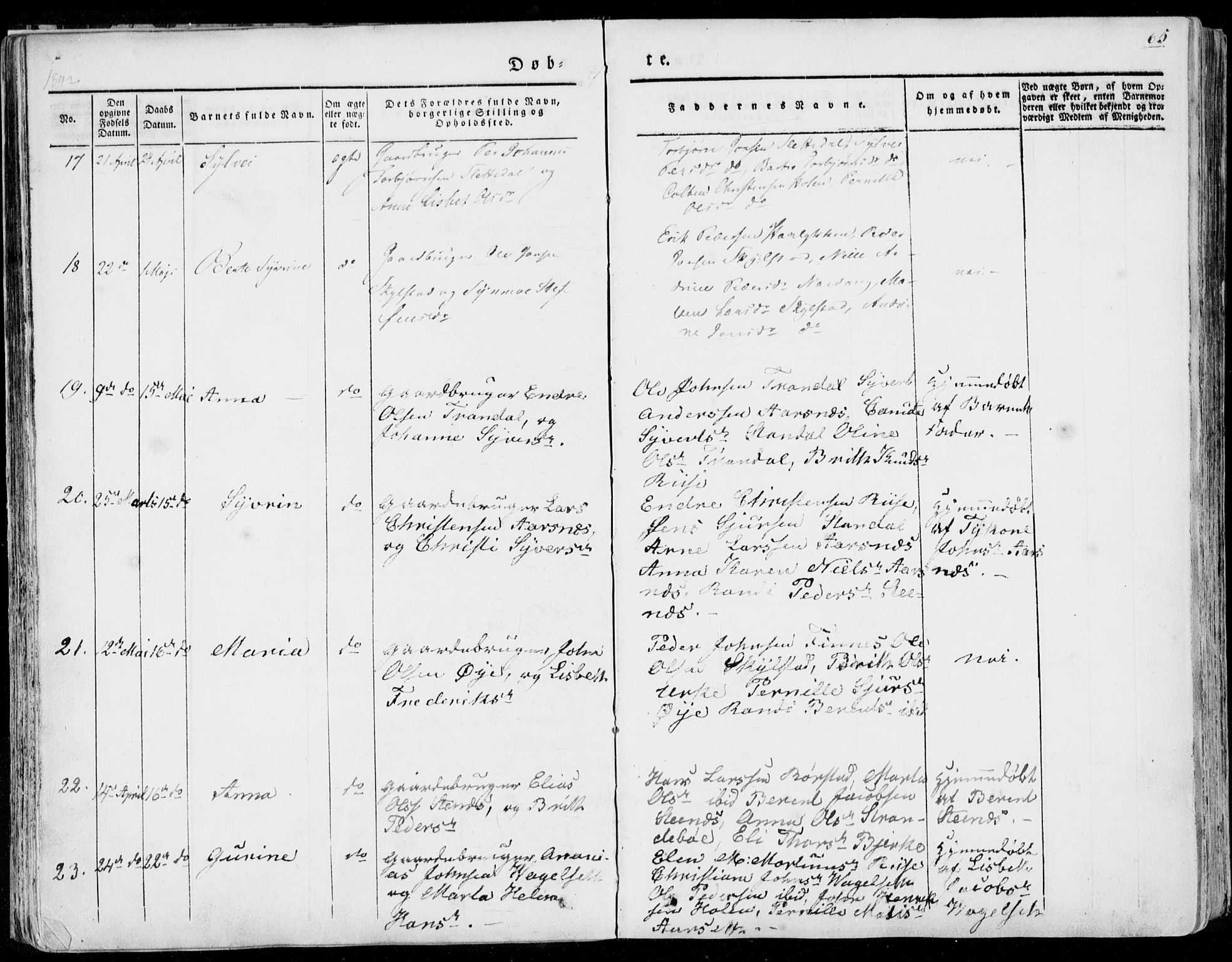 Ministerialprotokoller, klokkerbøker og fødselsregistre - Møre og Romsdal, AV/SAT-A-1454/515/L0208: Ministerialbok nr. 515A04, 1830-1846, s. 65