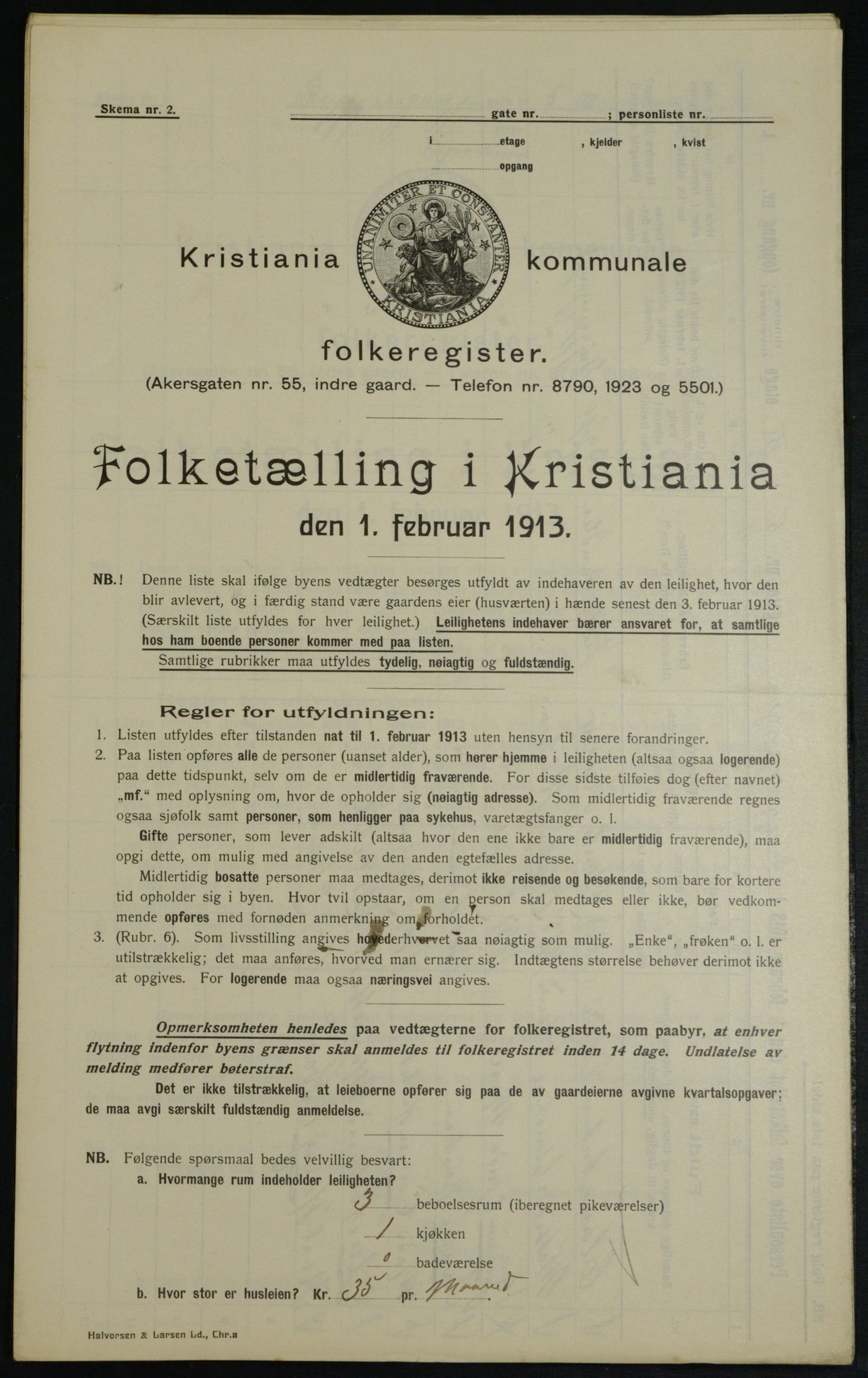 OBA, Kommunal folketelling 1.2.1913 for Kristiania, 1913, s. 10170