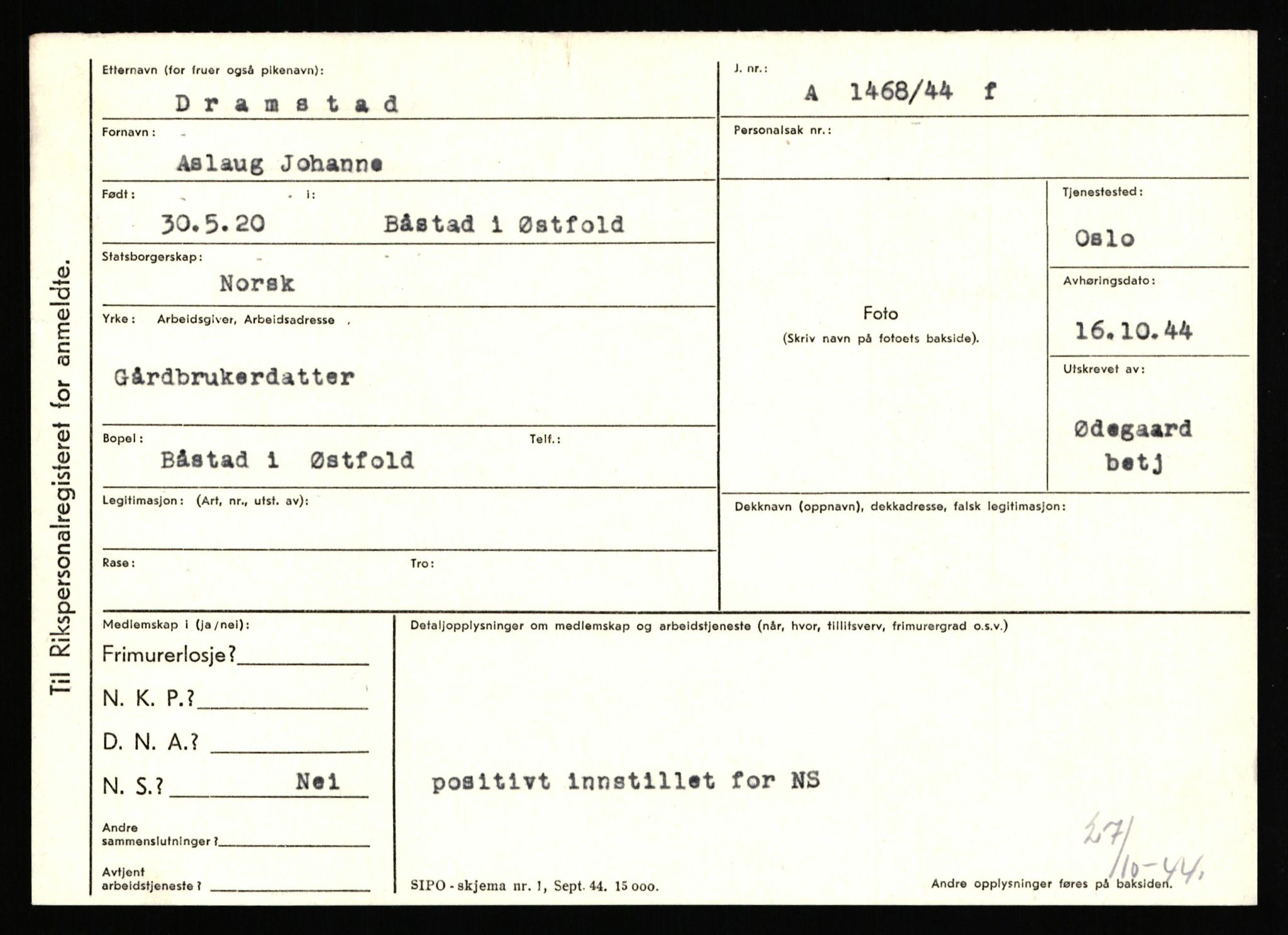 Statspolitiet - Hovedkontoret / Osloavdelingen, AV/RA-S-1329/C/Ca/L0003: Brechan - Eichinger	, 1943-1945, s. 4173