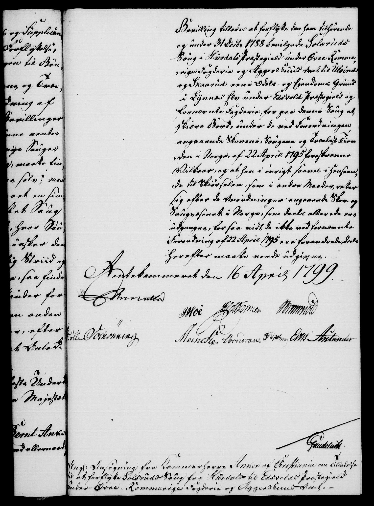 Rentekammeret, Kammerkanselliet, RA/EA-3111/G/Gf/Gfa/L0081: Norsk relasjons- og resolusjonsprotokoll (merket RK 52.81), 1799, s. 206
