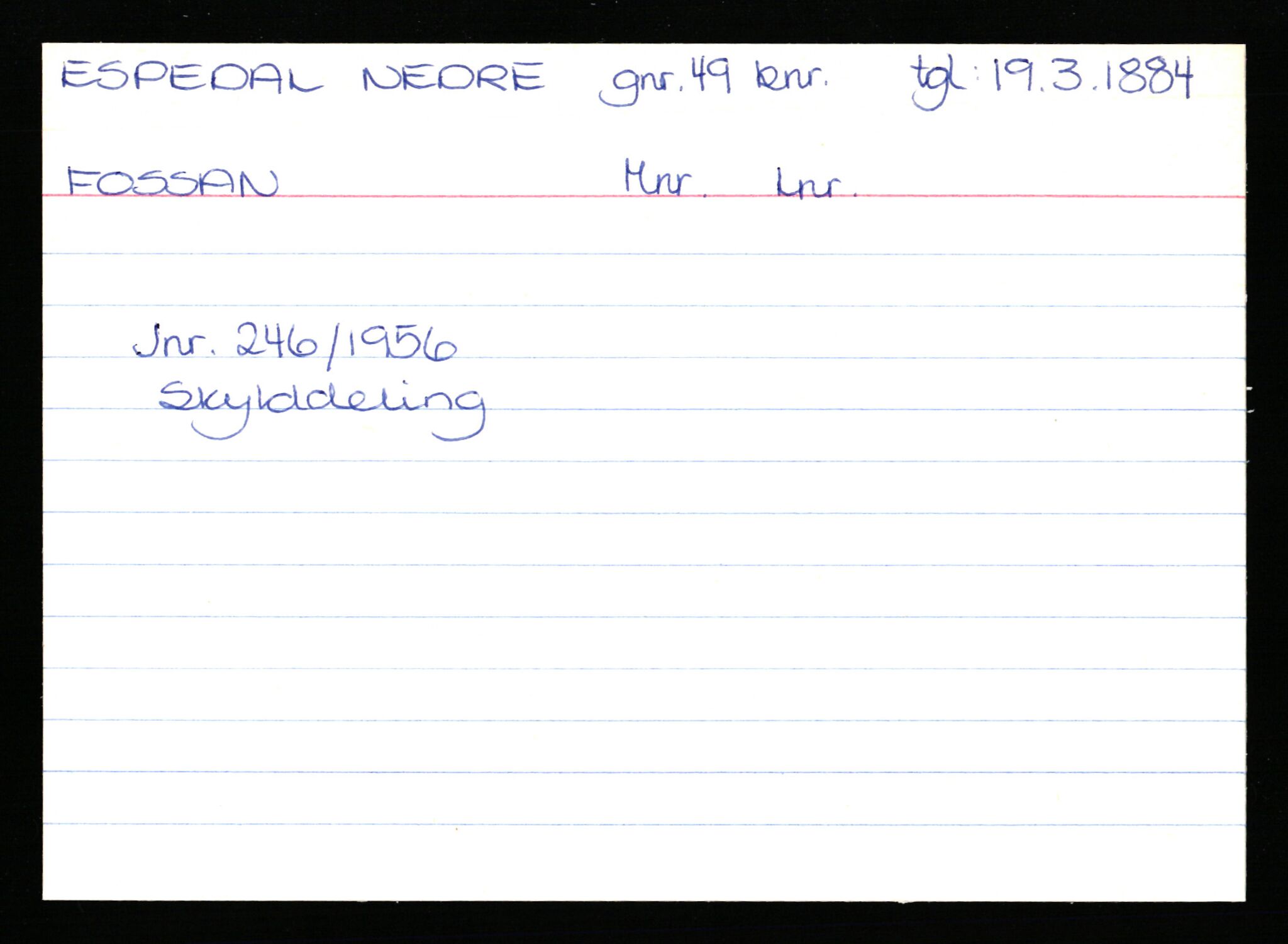 Statsarkivet i Stavanger, AV/SAST-A-101971/03/Y/Yk/L0009: Registerkort sortert etter gårdsnavn: Ersdal - Fikstveit, 1750-1930, s. 50