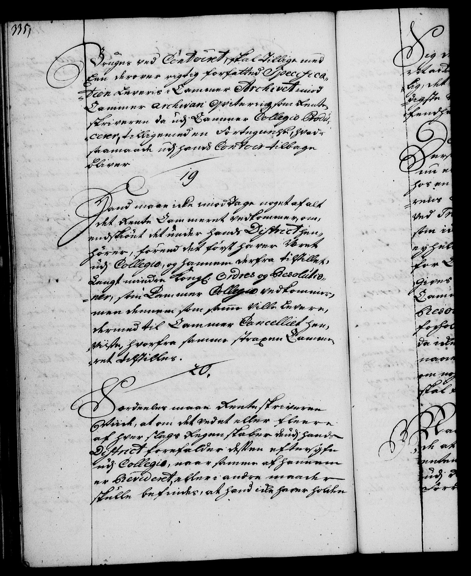 Rentekammeret, Kammerkanselliet, RA/EA-3111/G/Gg/Ggi/L0002: Norsk instruksjonsprotokoll med register (merket RK 53.35), 1729-1751, s. 335