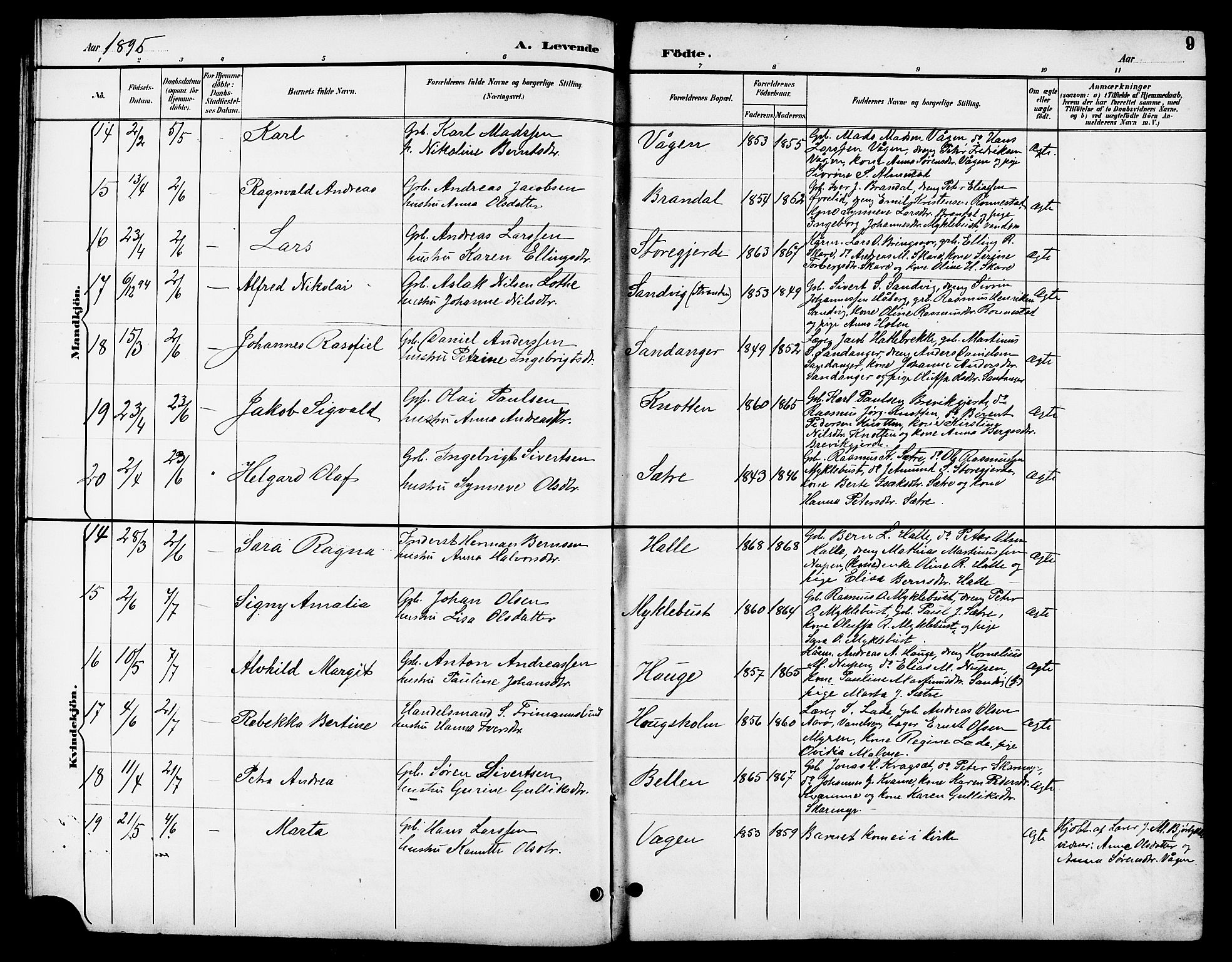 Ministerialprotokoller, klokkerbøker og fødselsregistre - Møre og Romsdal, AV/SAT-A-1454/503/L0049: Klokkerbok nr. 503C04, 1894-1915, s. 9