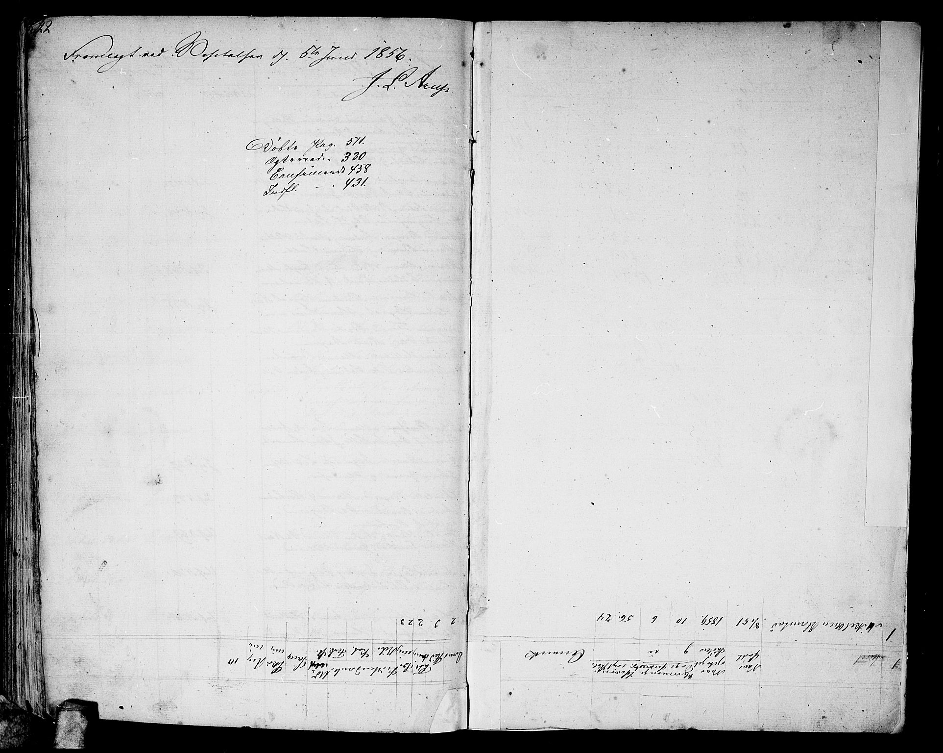 Aurskog prestekontor Kirkebøker, SAO/A-10304a/G/Ga/L0002: Klokkerbok nr. I 2, 1829-1857, s. 1856