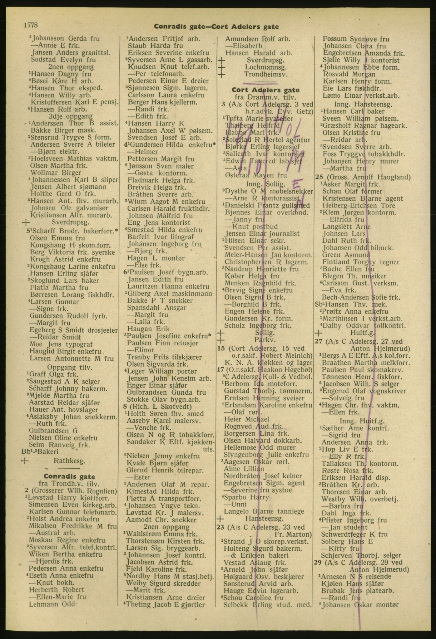Kristiania/Oslo adressebok, PUBL/-, 1953, s. 1778