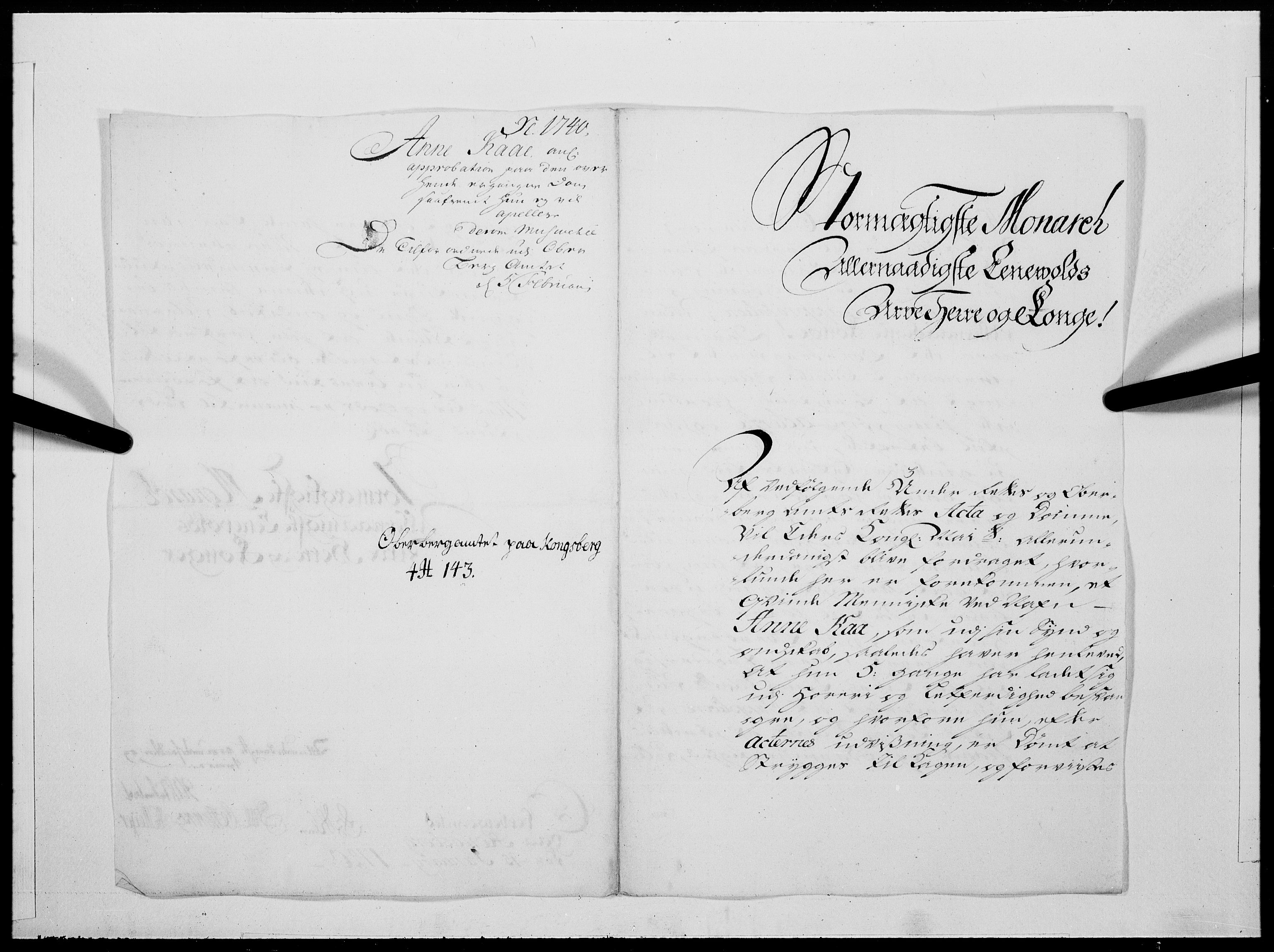 Danske Kanselli 1572-1799, AV/RA-EA-3023/F/Fc/Fcc/Fcca/L0131: Norske innlegg 1572-1799, 1740, s. 85