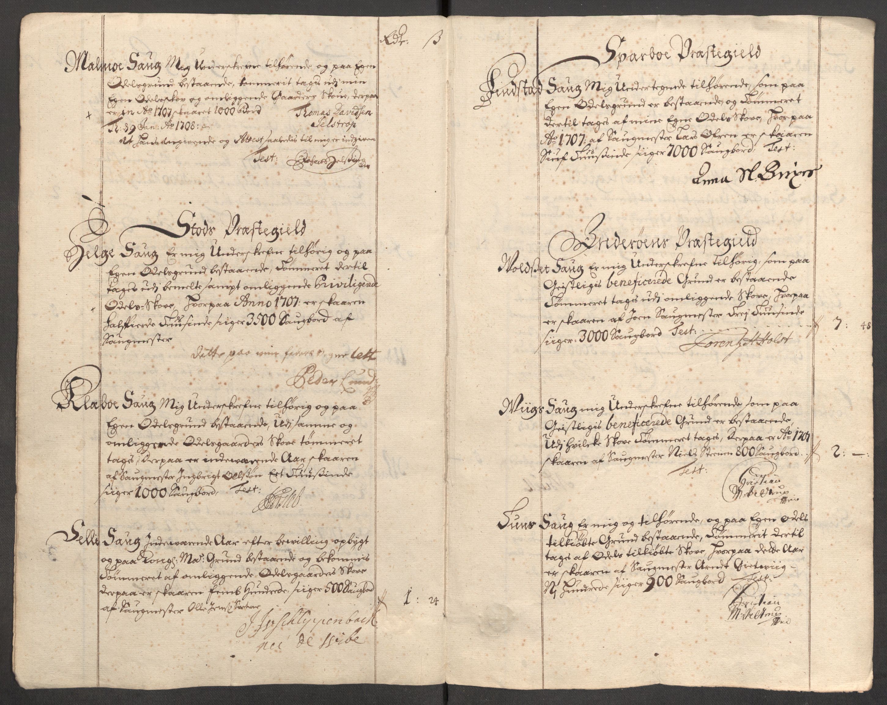Rentekammeret inntil 1814, Reviderte regnskaper, Fogderegnskap, RA/EA-4092/R63/L4315: Fogderegnskap Inderøy, 1706-1707, s. 395