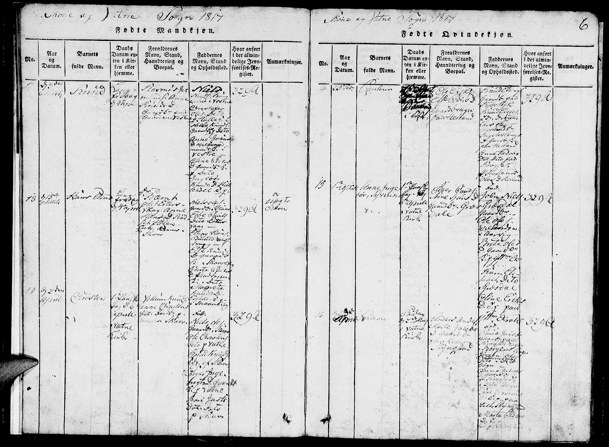 Ministerialprotokoller, klokkerbøker og fødselsregistre - Møre og Romsdal, AV/SAT-A-1454/524/L0360: Klokkerbok nr. 524C01, 1816-1830, s. 6