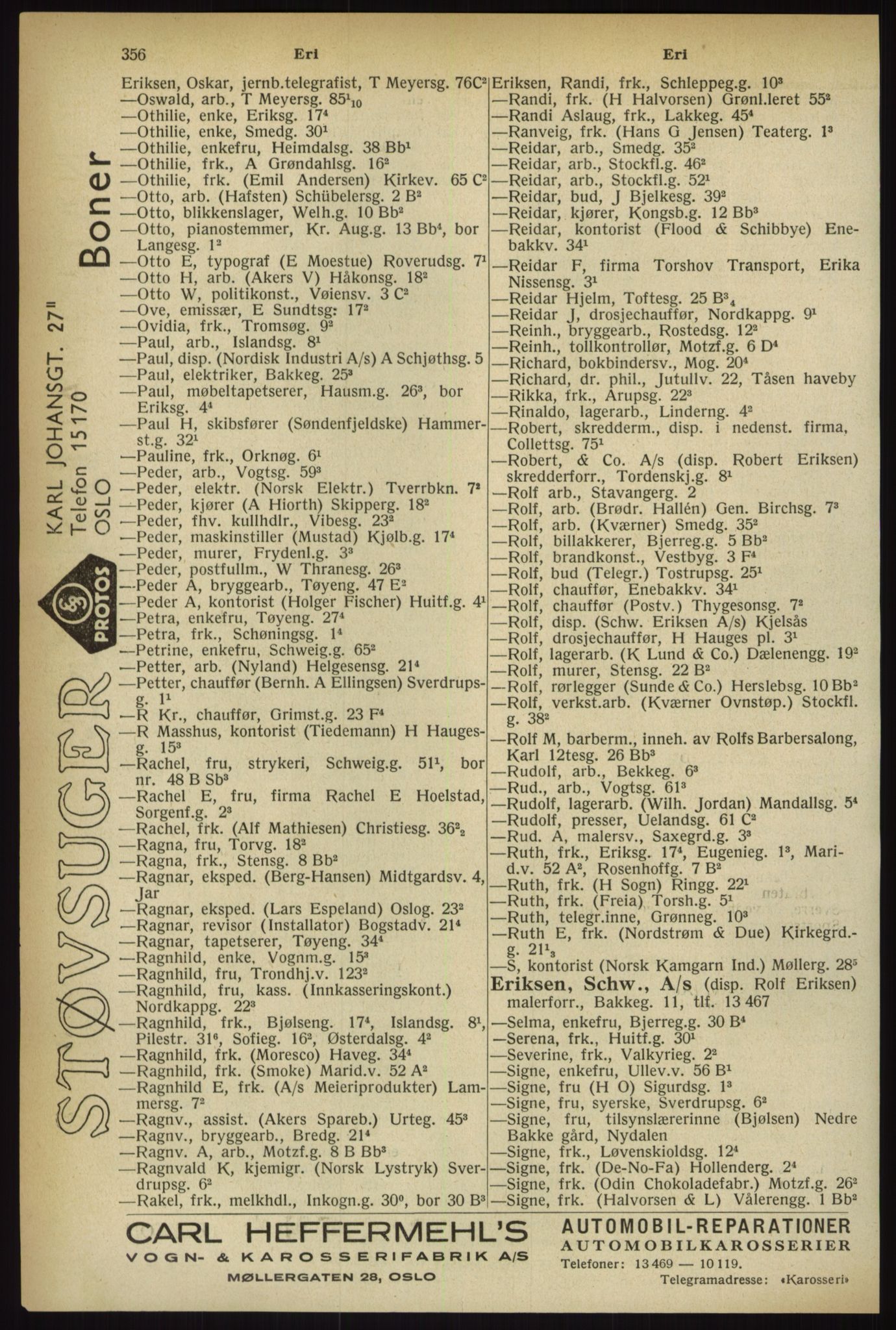 Kristiania/Oslo adressebok, PUBL/-, 1933, s. 356