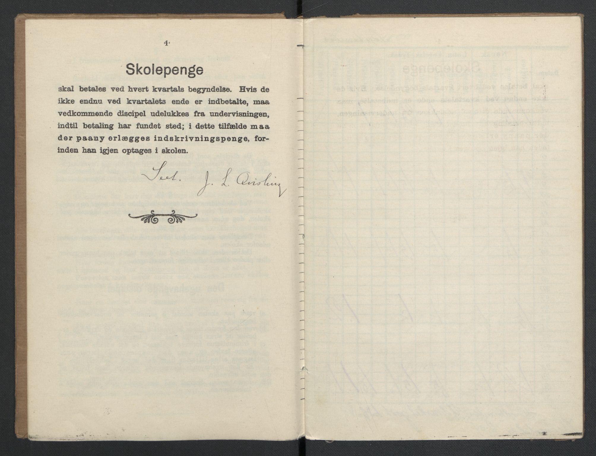 Quisling, Vidkun, AV/RA-PA-0750/K/L0001: Brev til og fra Vidkun Quisling samt til og fra andre medlemmer av familien Quisling, samt Vidkun Quislings karakterbøker, 1894-1929, s. 242