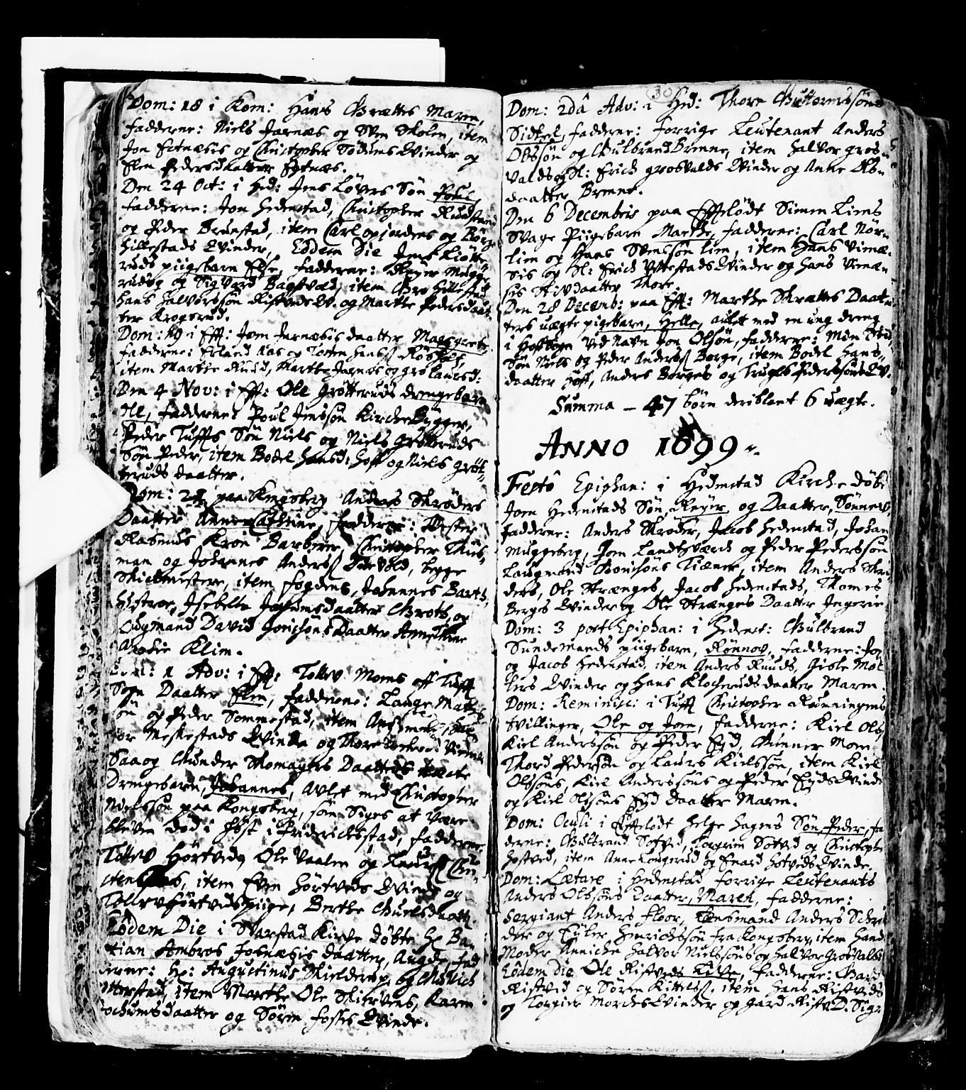 Sandsvær kirkebøker, SAKO/A-244/F/Fa/L0001: Ministerialbok nr. I 1, 1665-1725, s. 30