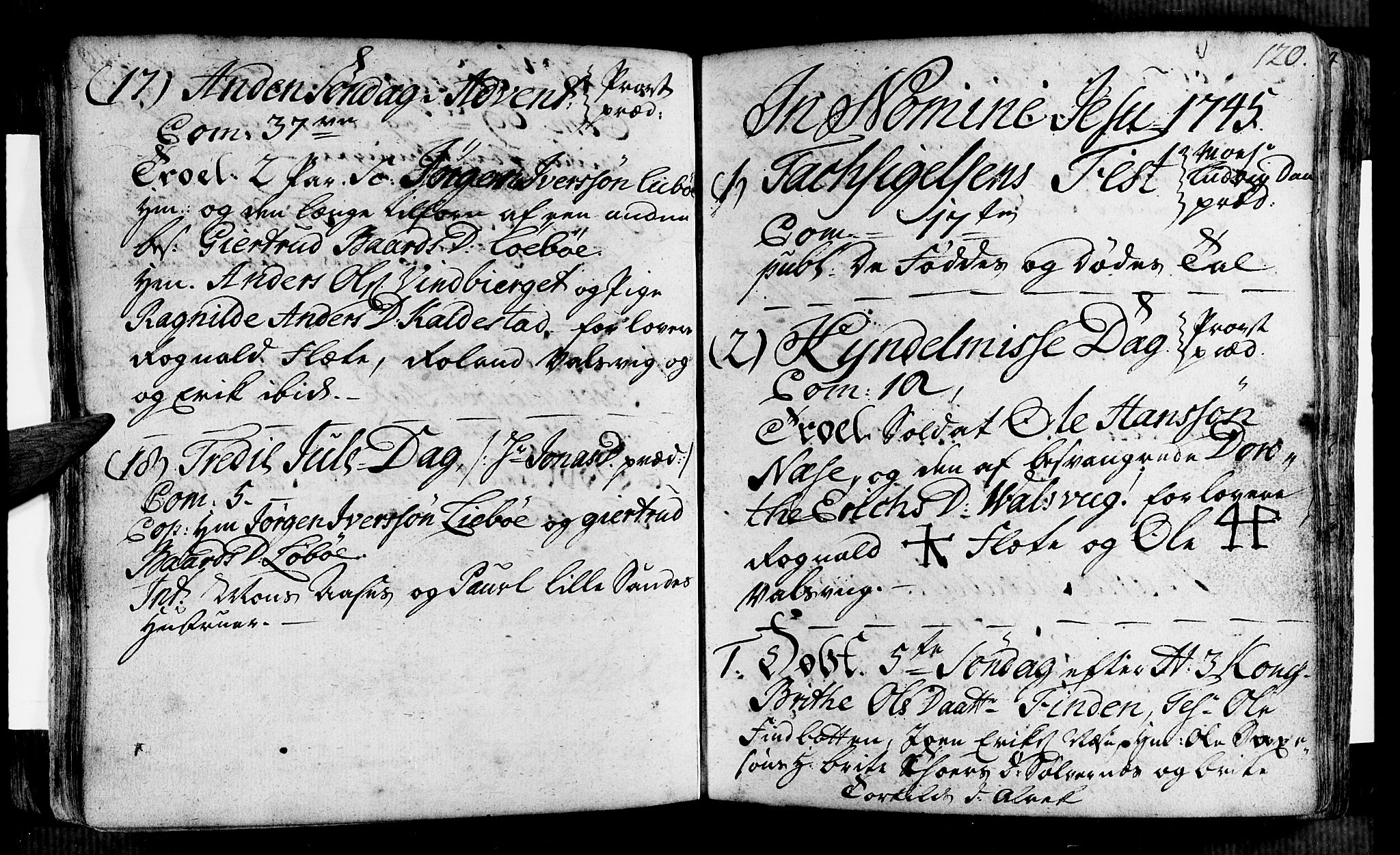 Vik sokneprestembete, SAB/A-81501: Ministerialbok nr. A 2 /2, 1740-1756, s. 120