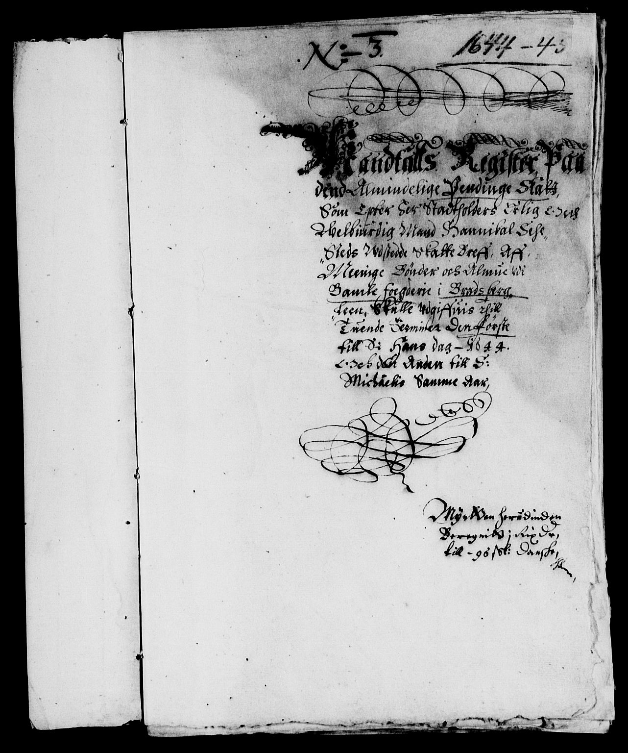 Rentekammeret inntil 1814, Reviderte regnskaper, Lensregnskaper, AV/RA-EA-5023/R/Rb/Rbp/L0031: Bratsberg len, 1644-1645