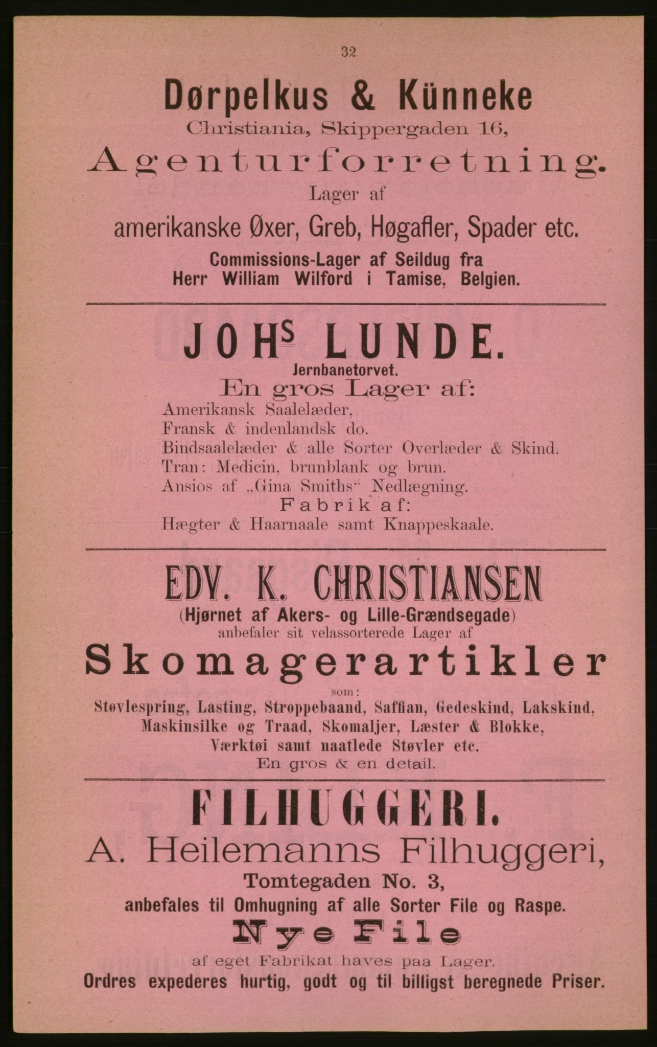 Kristiania/Oslo adressebok, PUBL/-, 1882, s. 32
