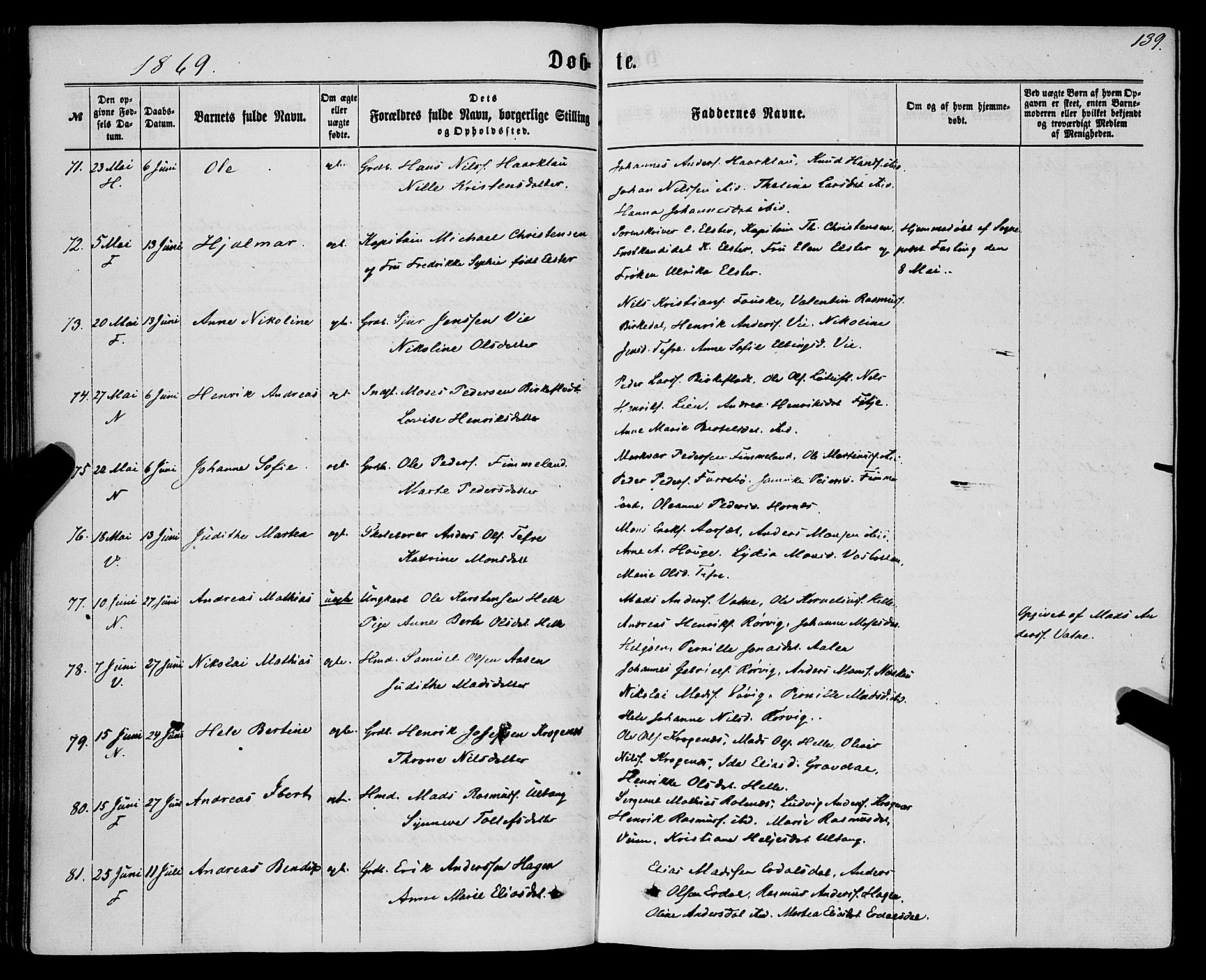 Førde sokneprestembete, SAB/A-79901/H/Haa/Haaa/L0009: Ministerialbok nr. A 9, 1861-1877, s. 139