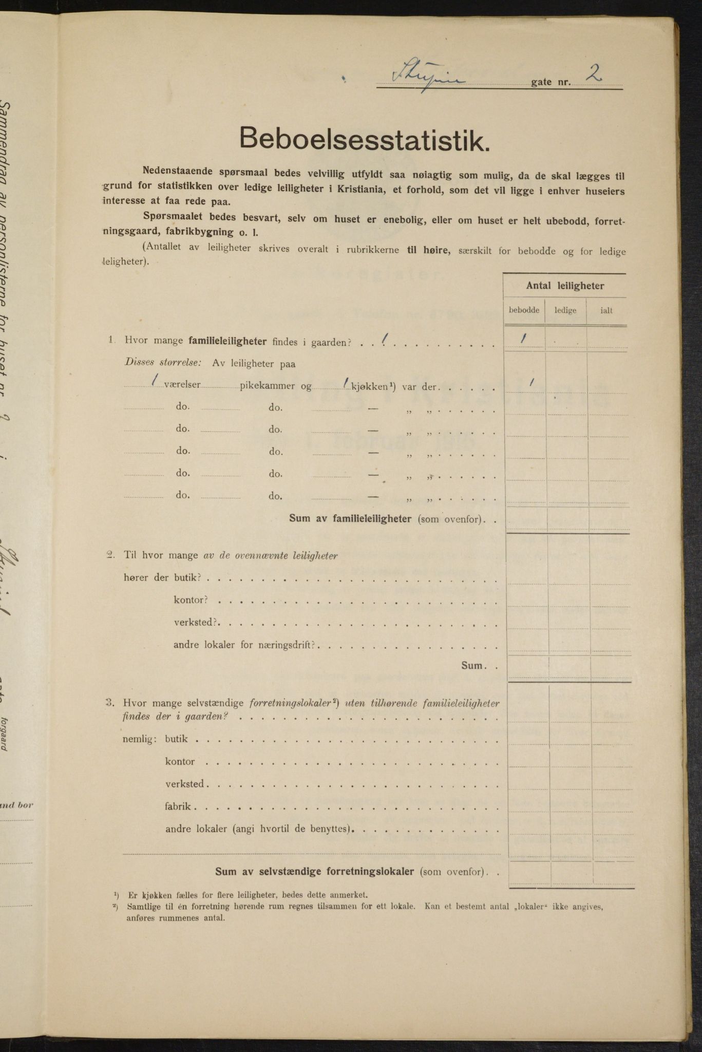 OBA, Kommunal folketelling 1.2.1915 for Kristiania, 1915, s. 104695