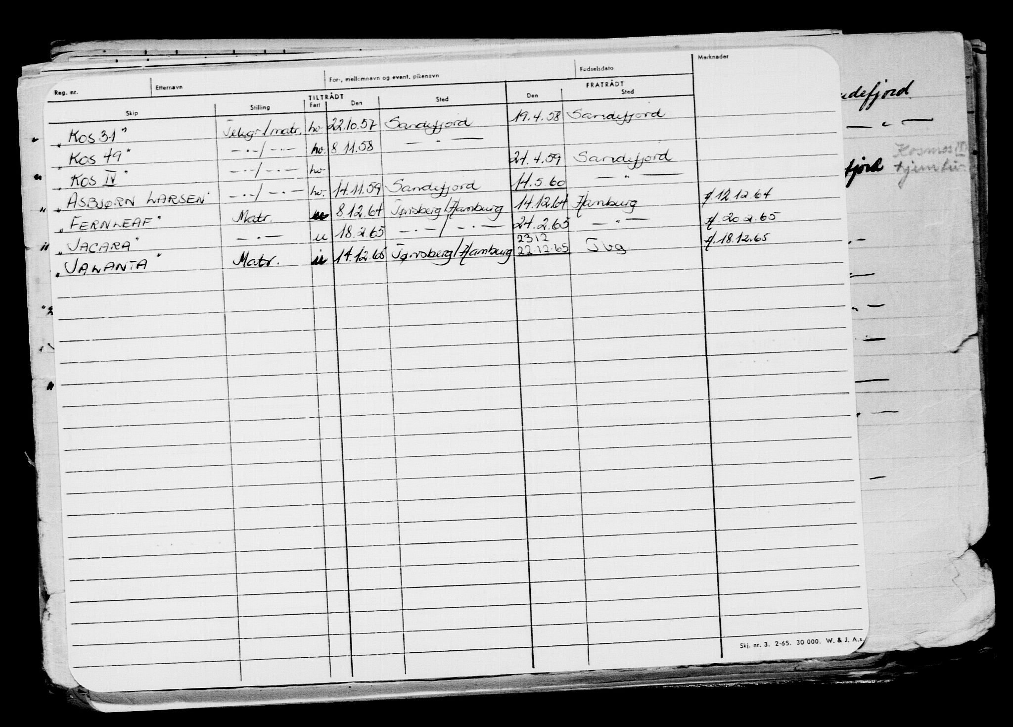 Direktoratet for sjømenn, AV/RA-S-3545/G/Gb/L0152: Hovedkort, 1917, s. 431