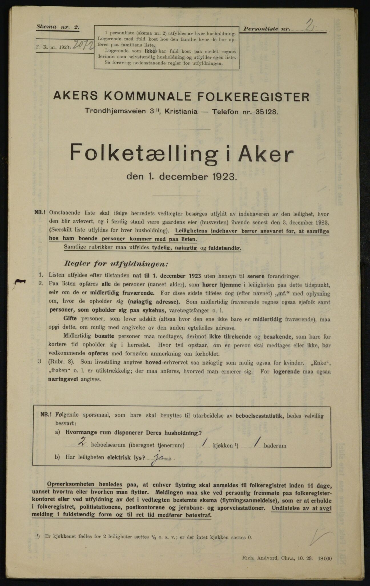 , Kommunal folketelling 1.12.1923 for Aker, 1923, s. 21368