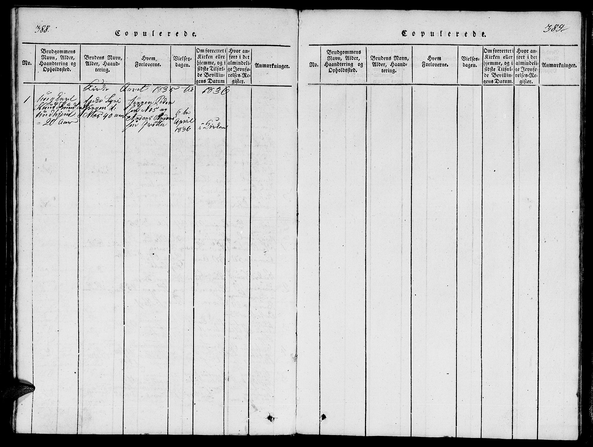 Ministerialprotokoller, klokkerbøker og fødselsregistre - Møre og Romsdal, SAT/A-1454/544/L0579: Klokkerbok nr. 544C01, 1818-1836, s. 388-389