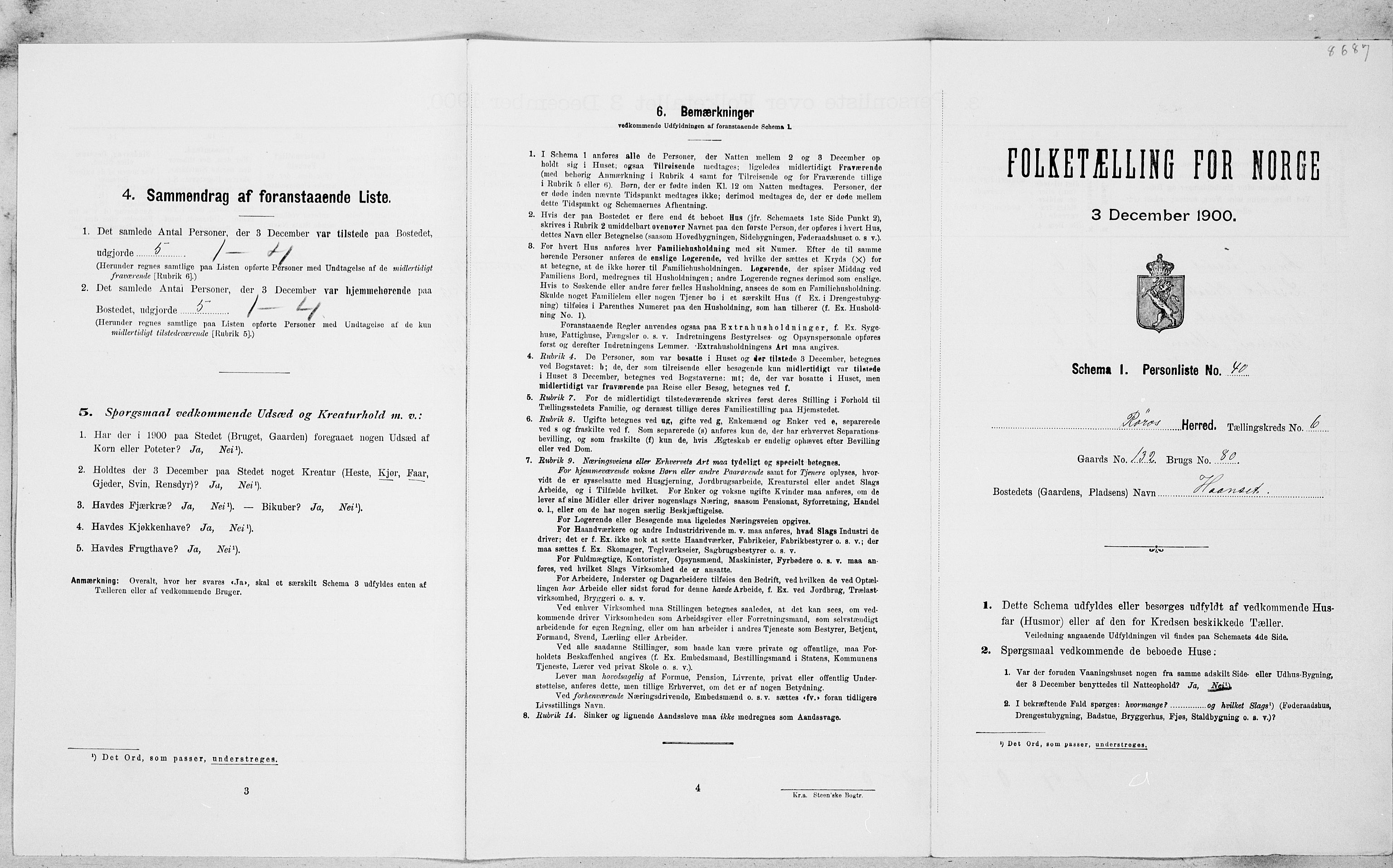 SAT, Folketelling 1900 for 1640 Røros herred, 1900, s. 844