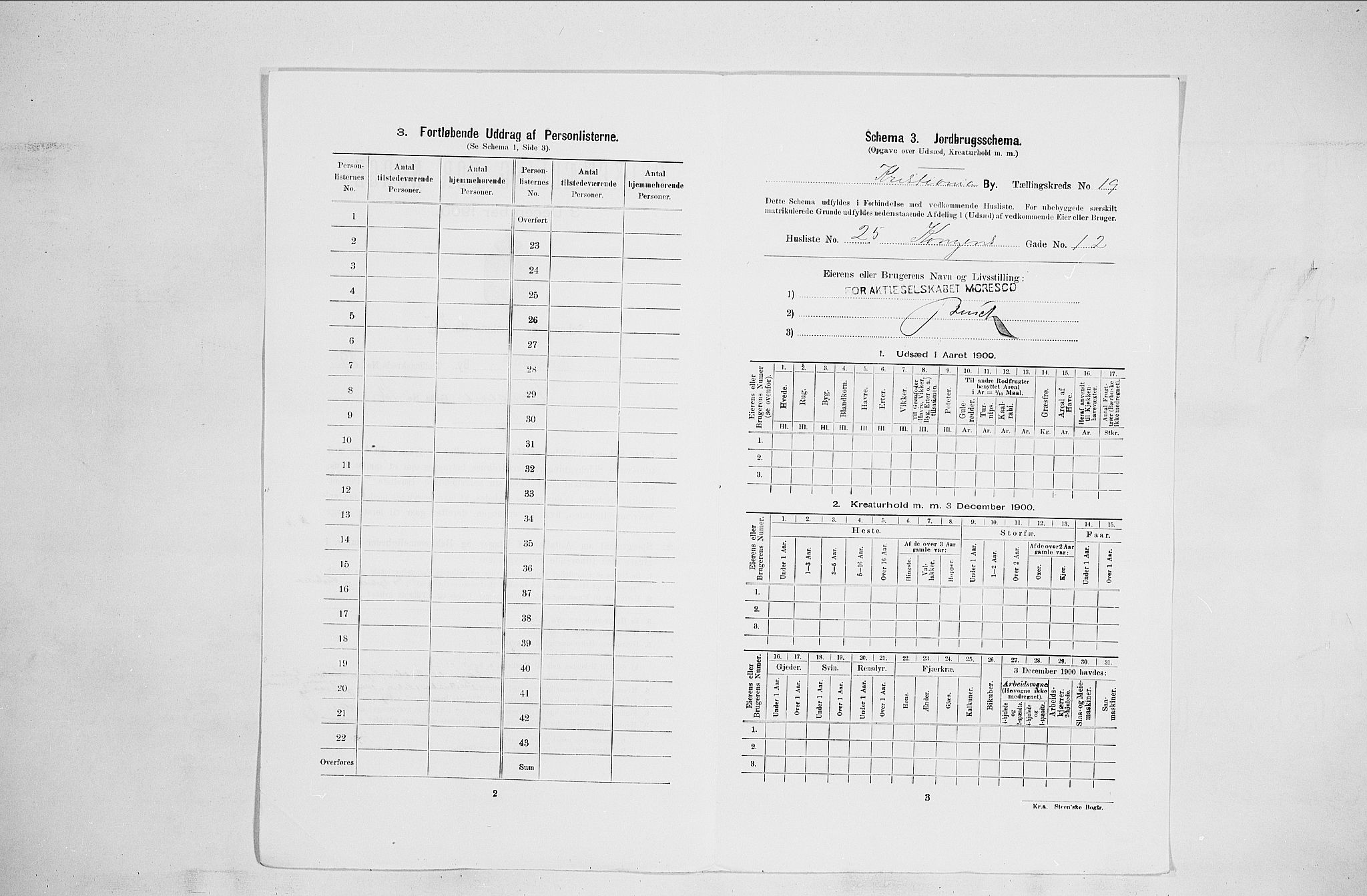 SAO, Folketelling 1900 for 0301 Kristiania kjøpstad, 1900, s. 48758