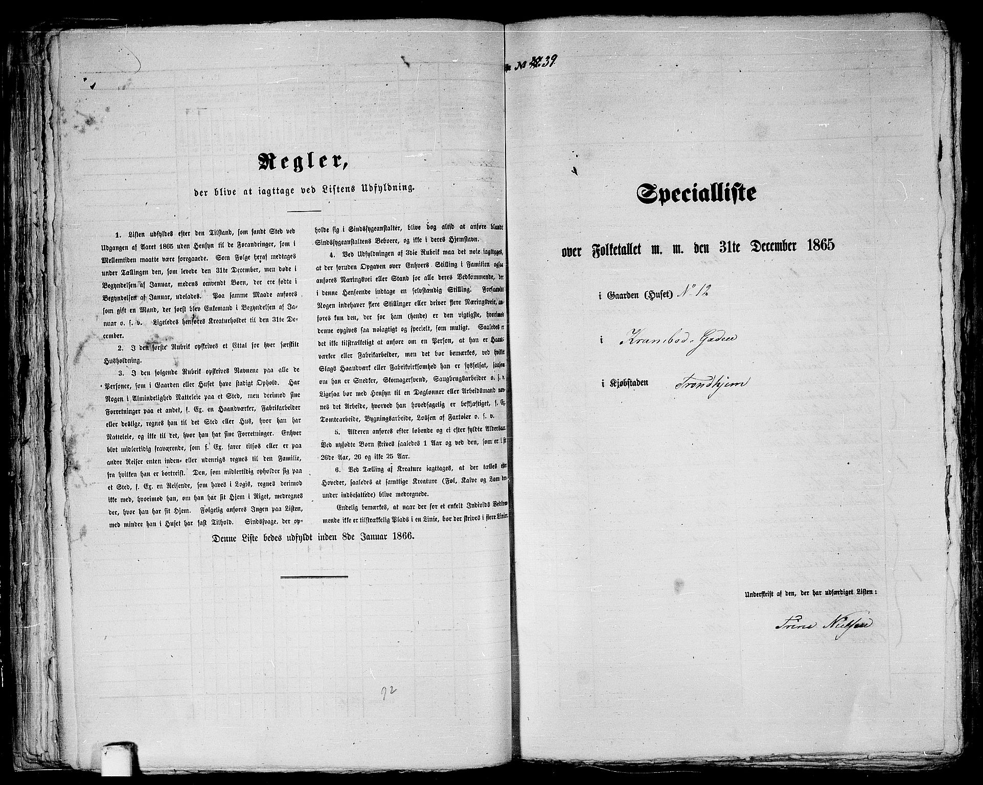 RA, Folketelling 1865 for 1601 Trondheim kjøpstad, 1865, s. 112