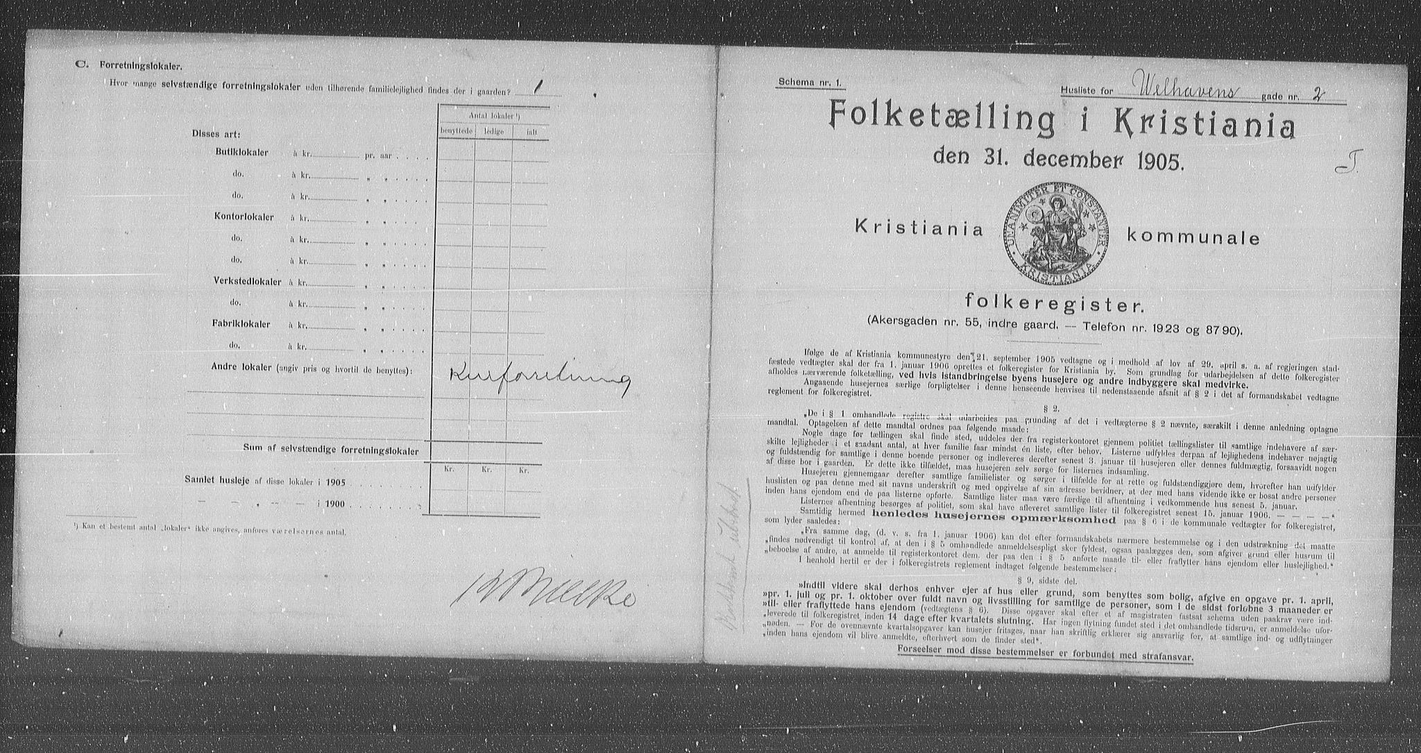 OBA, Kommunal folketelling 31.12.1905 for Kristiania kjøpstad, 1905, s. 66947