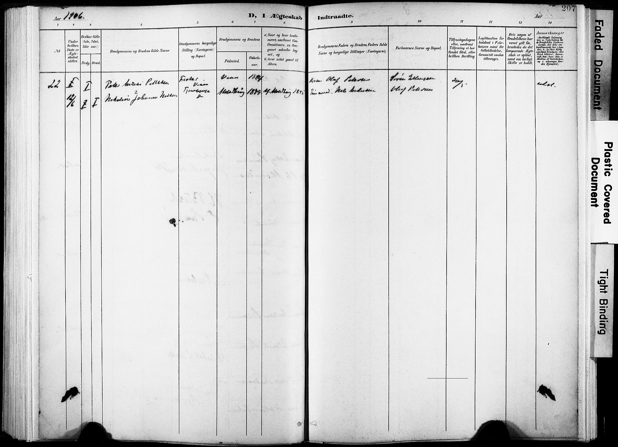 Ministerialprotokoller, klokkerbøker og fødselsregistre - Nordland, AV/SAT-A-1459/881/L1151: Ministerialbok nr. 881A04, 1899-1907, s. 207