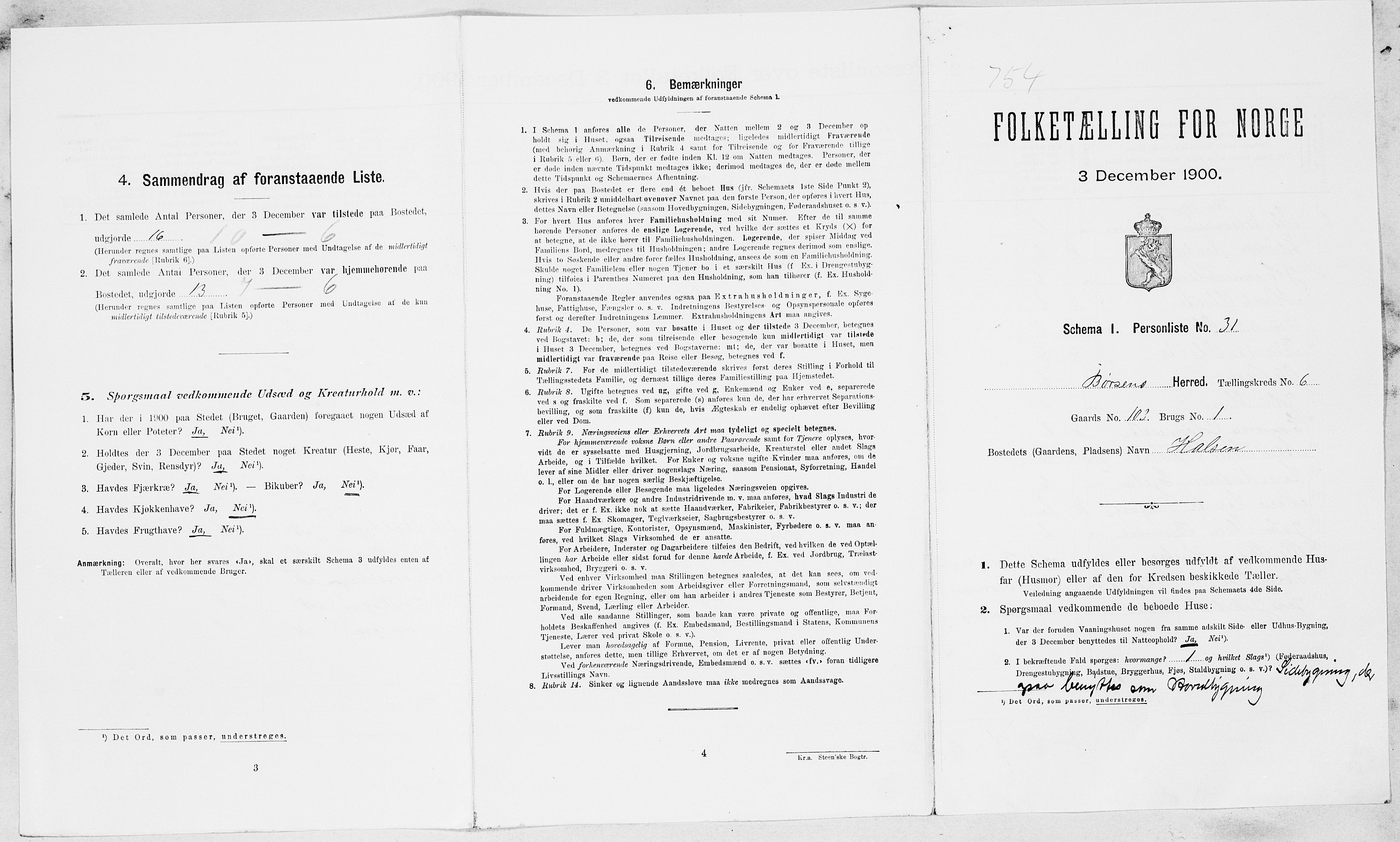 SAT, Folketelling 1900 for 1658 Børsa herred, 1900, s. 711