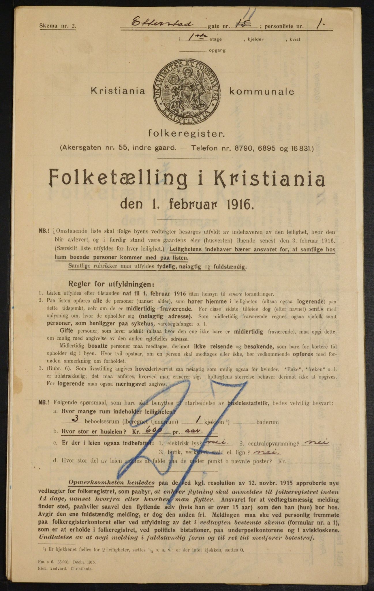 OBA, Kommunal folketelling 1.2.1916 for Kristiania, 1916, s. 22749