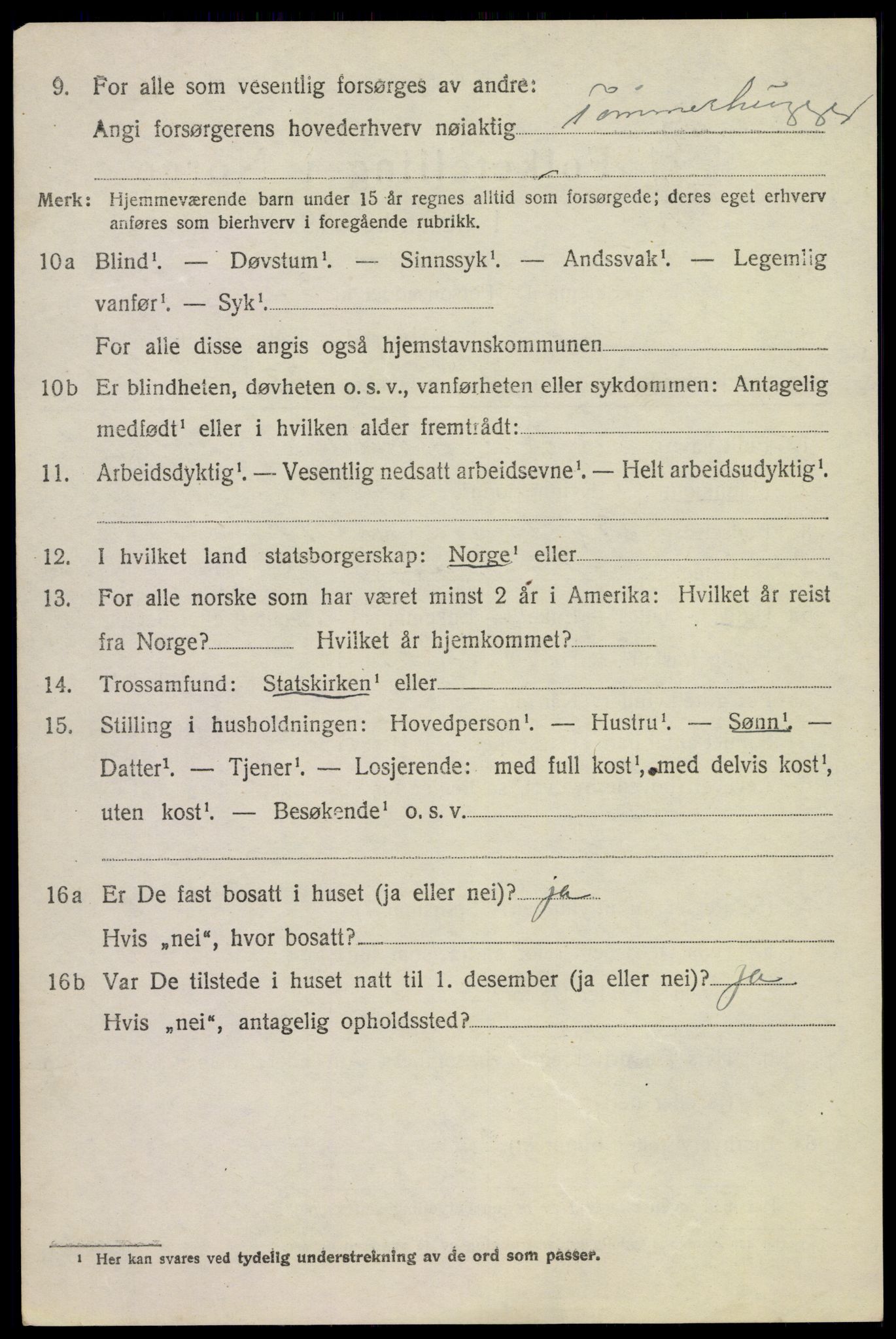 SAKO, Folketelling 1920 for 0821 Bø herred, 1920, s. 3203