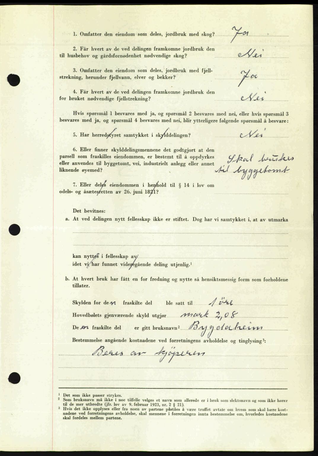 Romsdal sorenskriveri, SAT/A-4149/1/2/2C: Pantebok nr. A24, 1947-1947, Dagboknr: 3126/1947