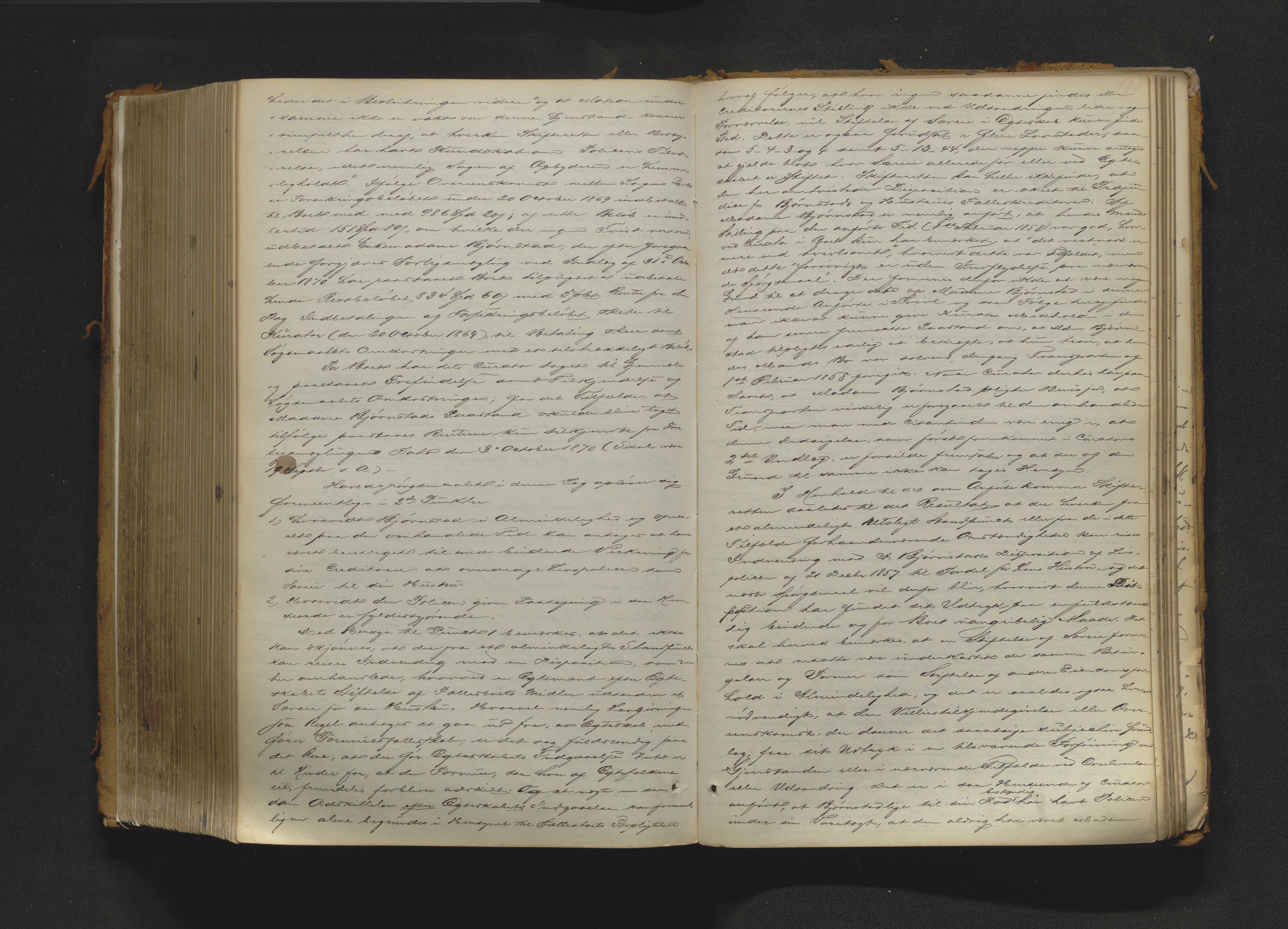 Drammen byfogd, AV/SAKO-A-222/H/Hb/Hbc/L0011: Skifteforhandlingsprotokoll., 1863-1873, s. 643