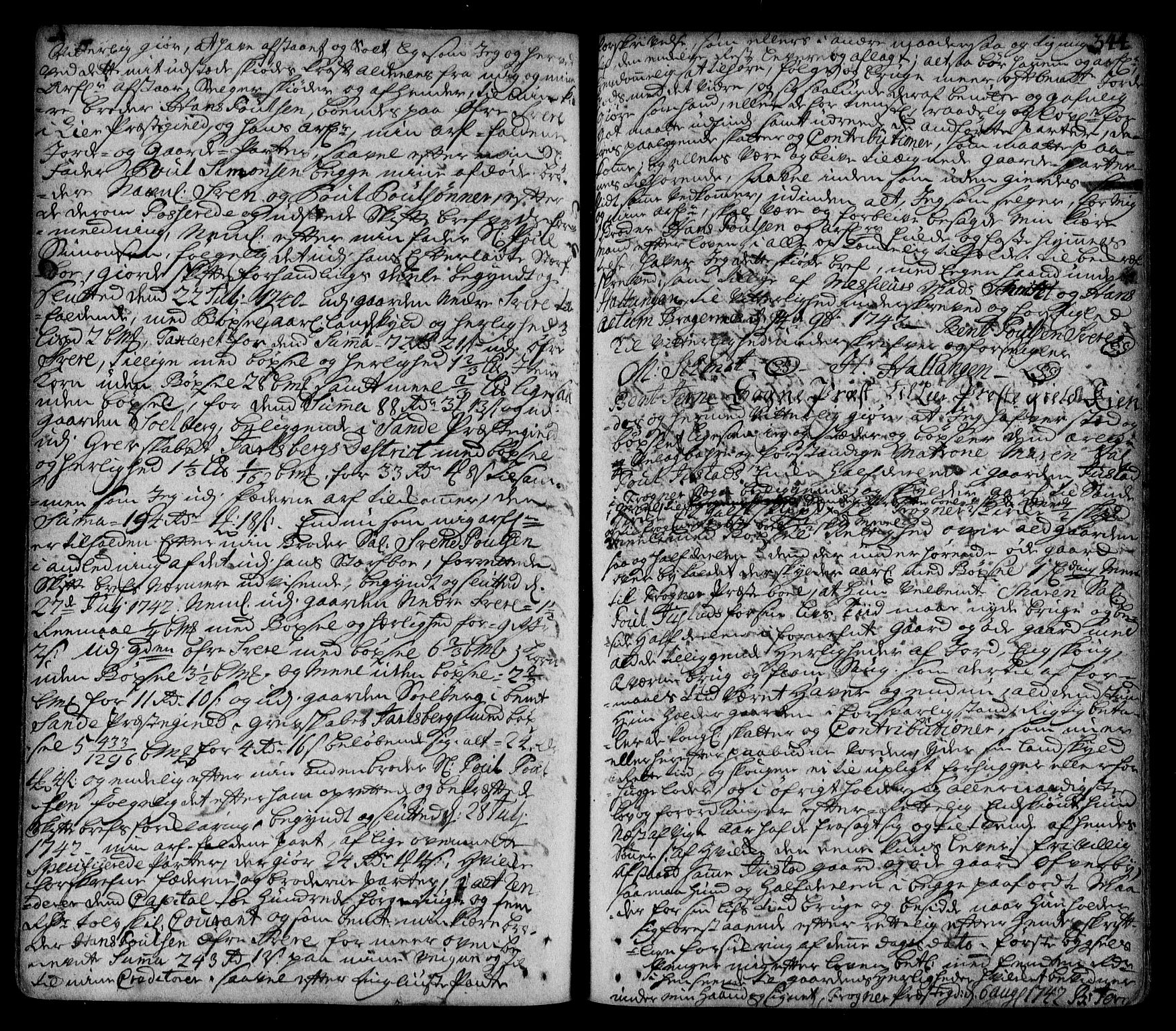 Lier, Røyken og Hurum sorenskriveri, SAKO/A-89/G/Ga/Gaa/L0002: Pantebok nr. II, 1725-1755, s. 344