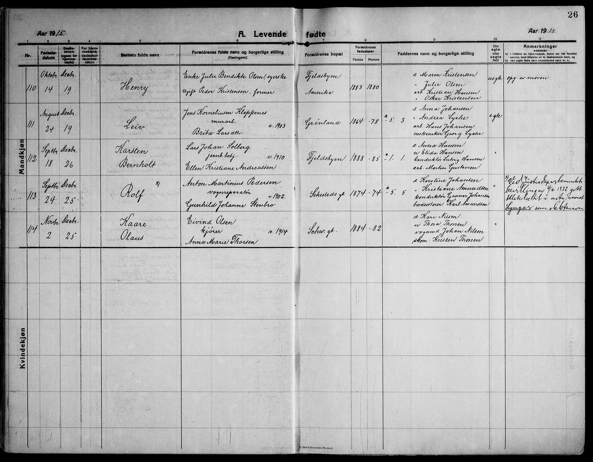 Strømsø kirkebøker, AV/SAKO-A-246/F/Fa/L0029: Ministerialbok nr. I 27, 1915-1930, s. 26