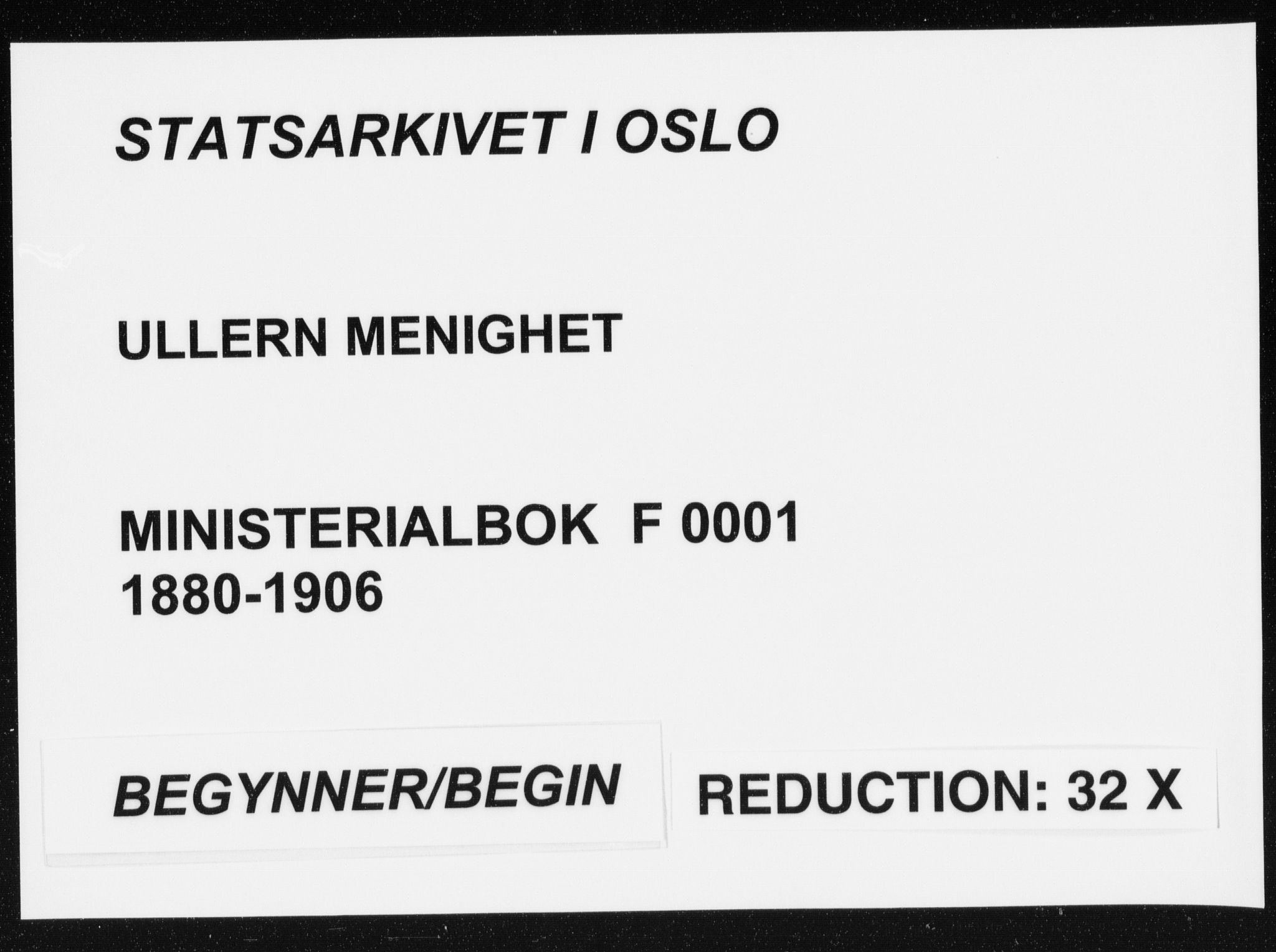 Vestre Aker prestekontor Kirkebøker, AV/SAO-A-10025/F/Fb/L0001: Ministerialbok nr. II 1, 1880-1906