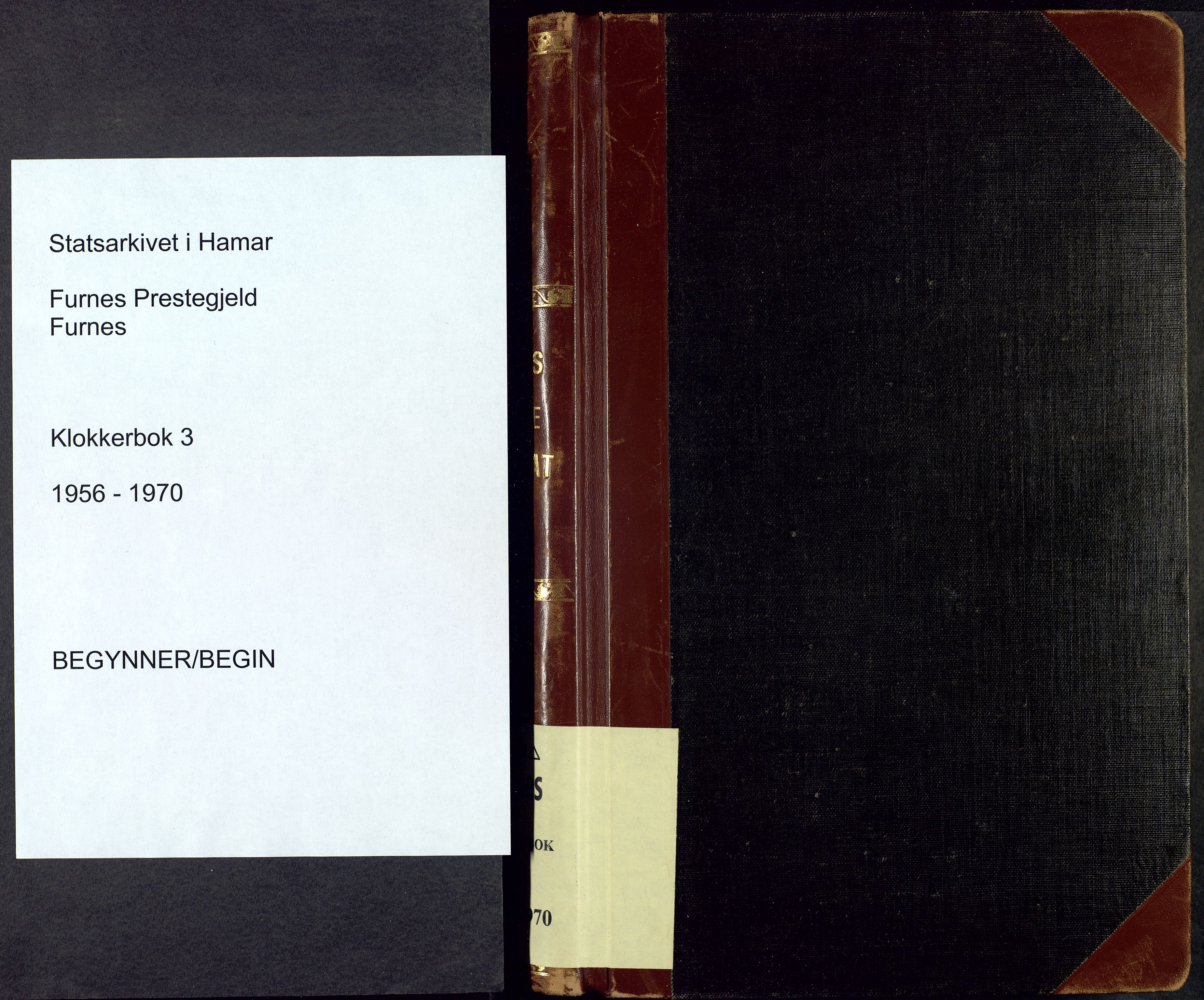 Furnes prestekontor, SAH/PREST-012/L/La/L0003: Klokkerbok nr. 3, 1956-1970