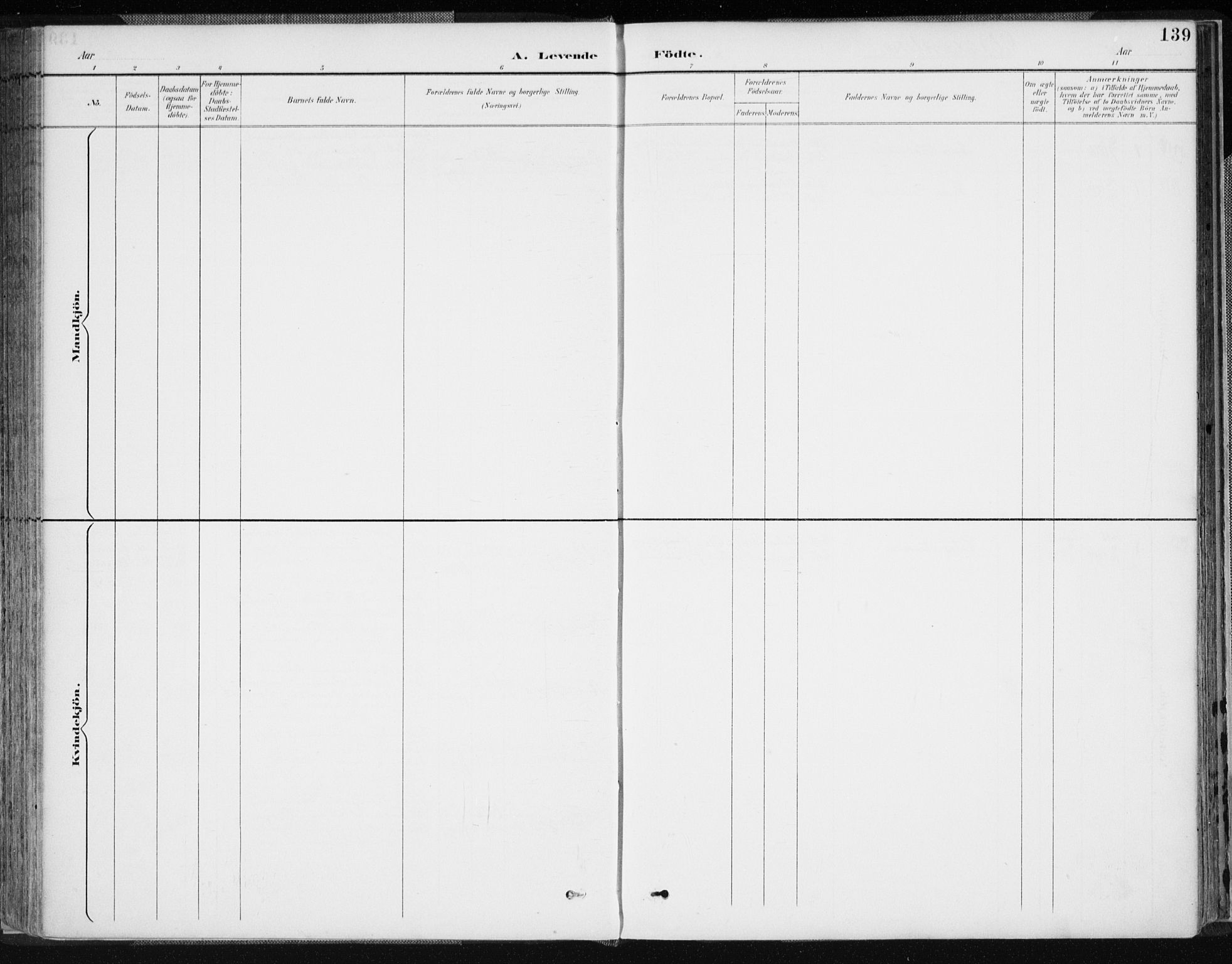 Lyngdal sokneprestkontor, SAK/1111-0029/F/Fa/Fac/L0012: Ministerialbok nr. A 12, 1894-1918, s. 139