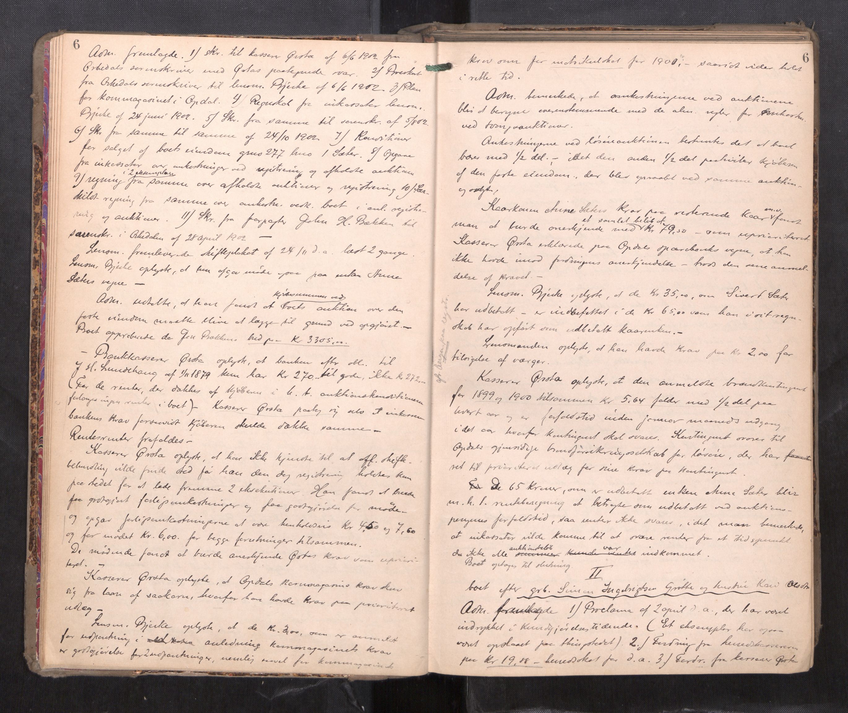 Orkdal sorenskriveri, AV/SAT-A-4169/1/3/3B/L0011: Skiftebehandlingsprotokoll, 1902-1914, s. 6