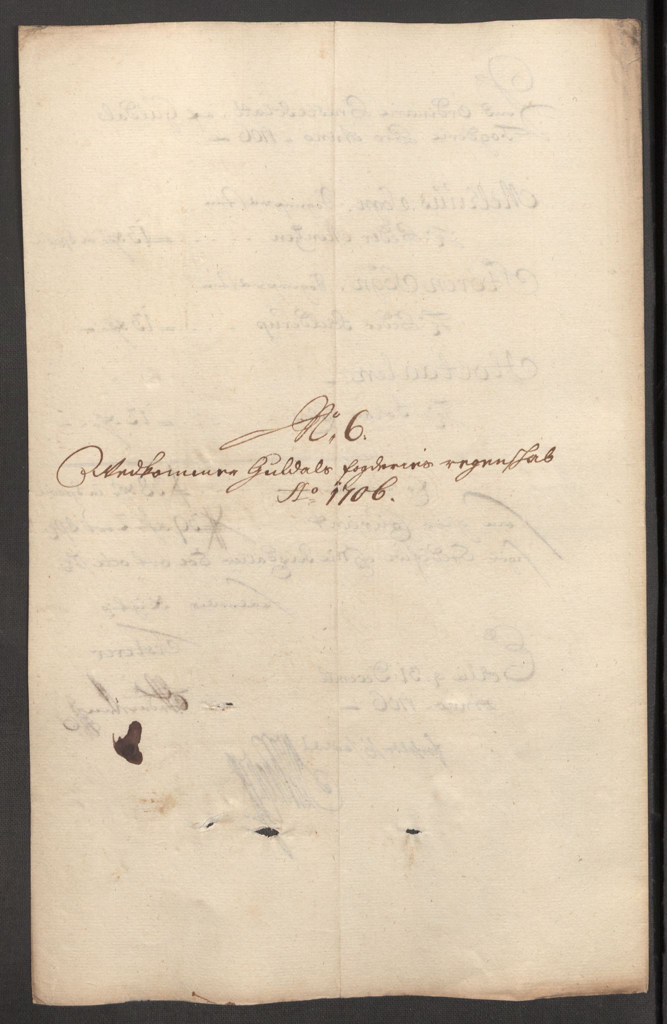 Rentekammeret inntil 1814, Reviderte regnskaper, Fogderegnskap, RA/EA-4092/R60/L3956: Fogderegnskap Orkdal og Gauldal, 1706, s. 299