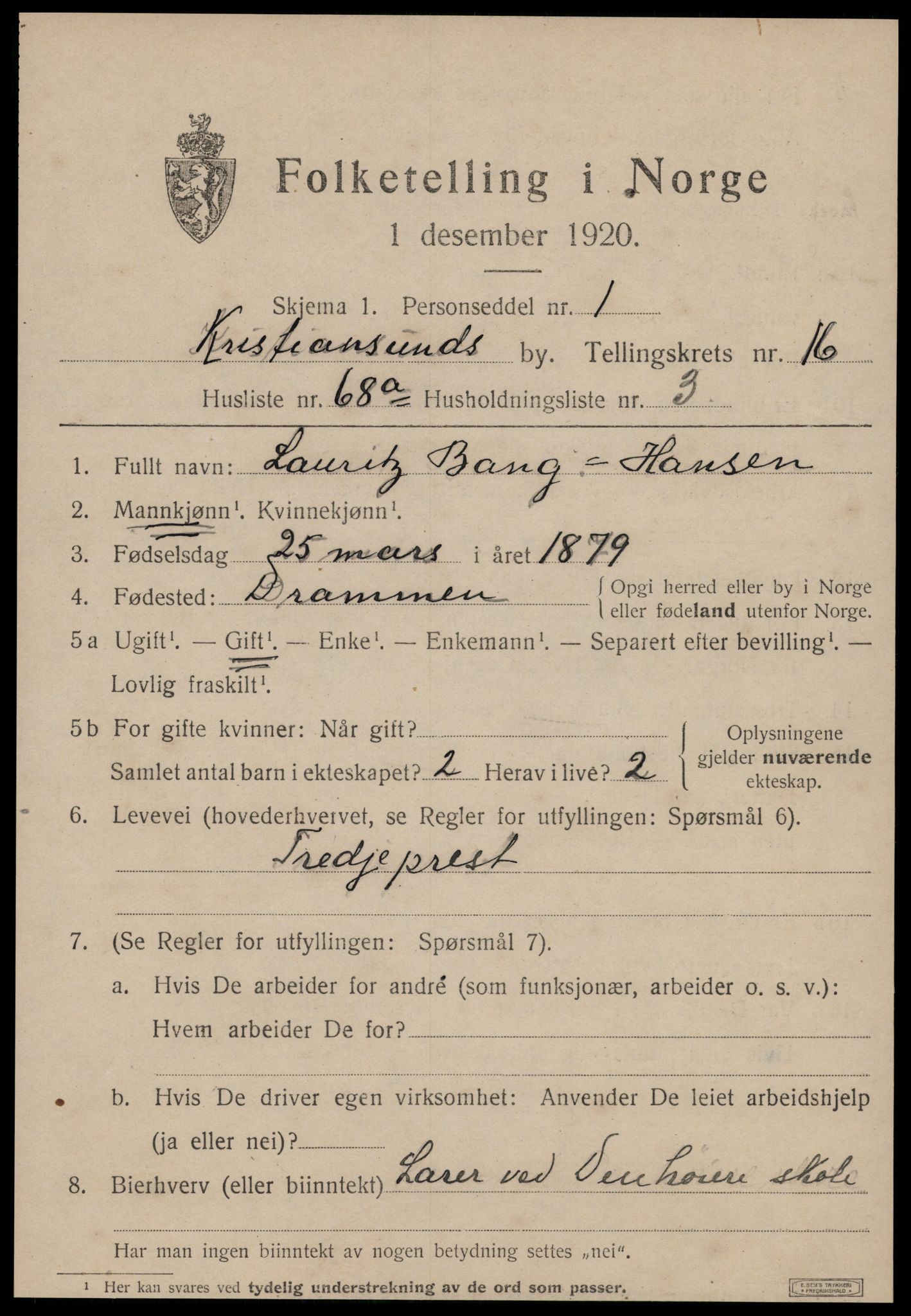 SAT, Folketelling 1920 for 1503 Kristiansund kjøpstad, 1920, s. 35331