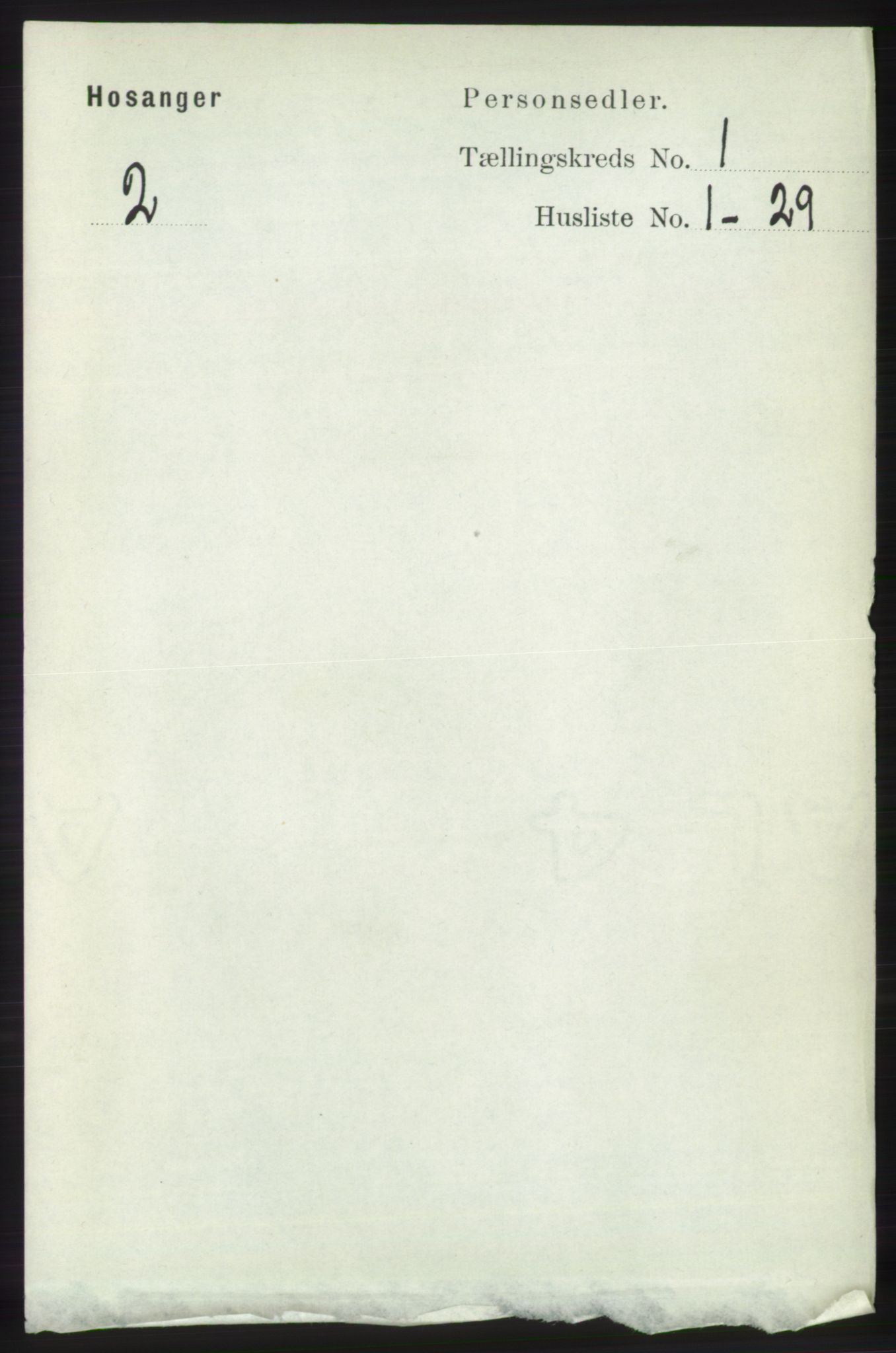 RA, Folketelling 1891 for 1253 Hosanger herred, 1891, s. 94