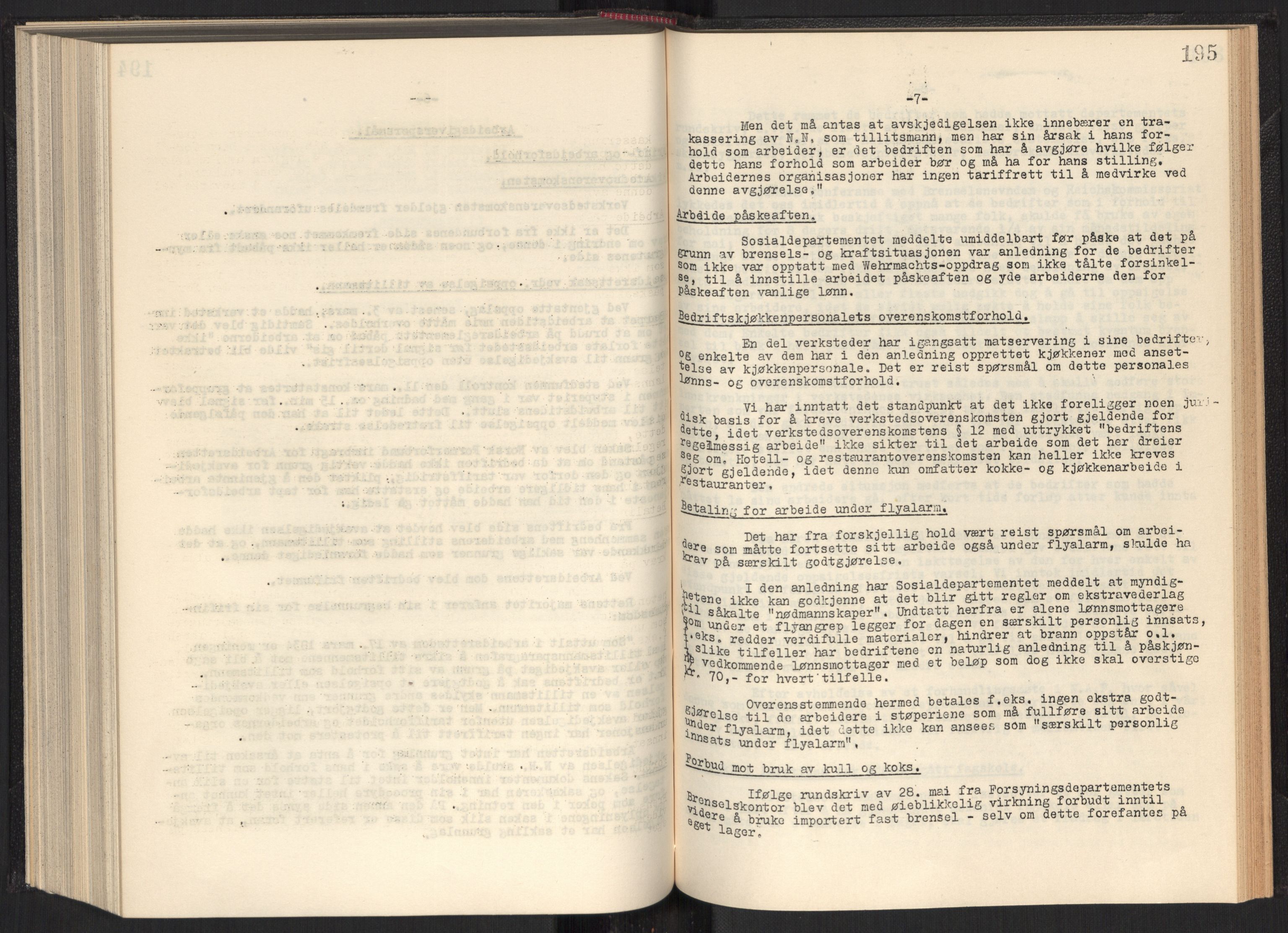 Teknologibedriftenes Landsforening TBL, AV/RA-PA-1700/A/Ad/L0006: Årsberetning med register, 1937-1943, s. 195