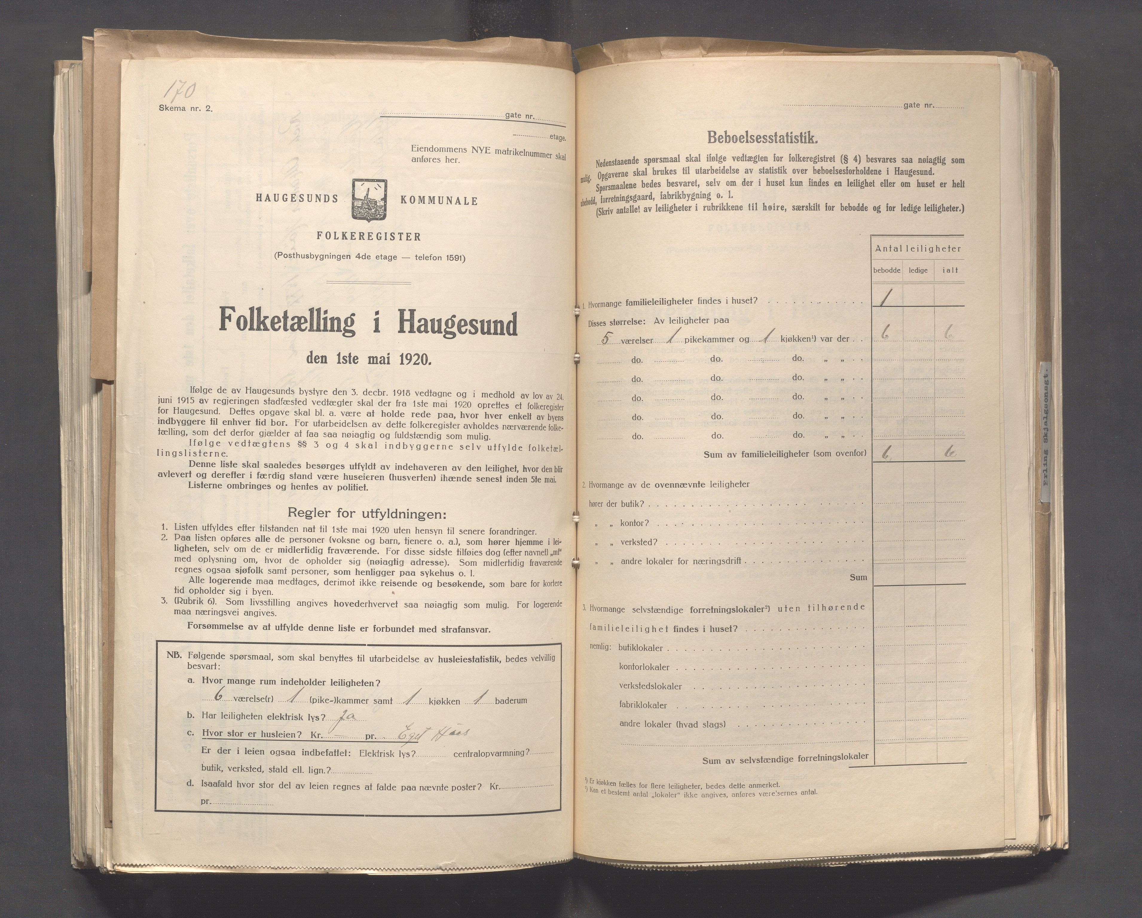 IKAR, Kommunal folketelling 1.5.1920 for Haugesund, 1920, s. 618