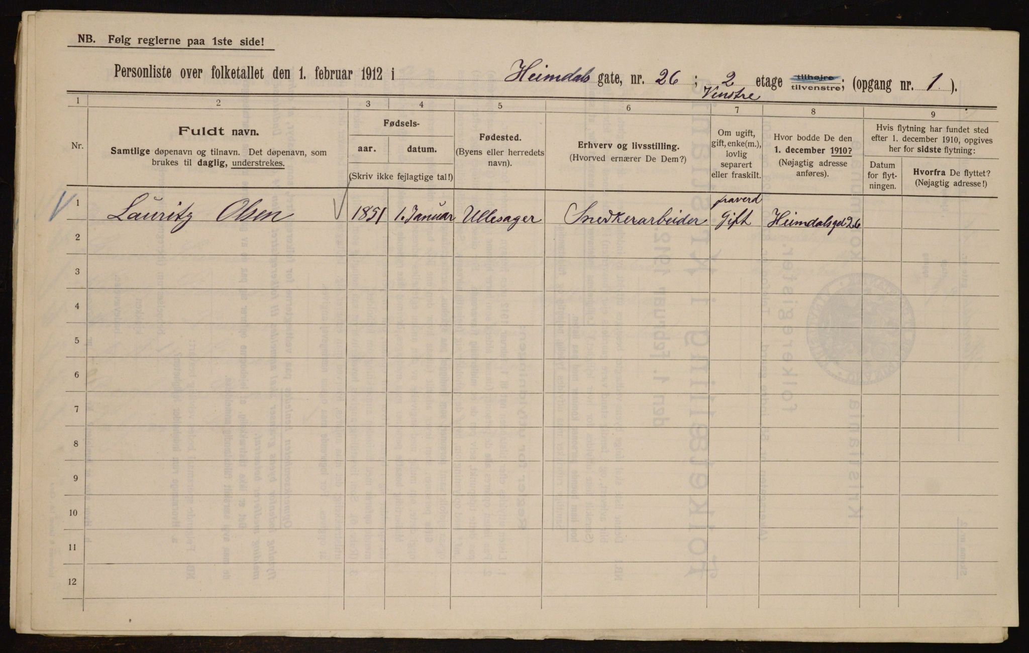 OBA, Kommunal folketelling 1.2.1912 for Kristiania, 1912, s. 37237