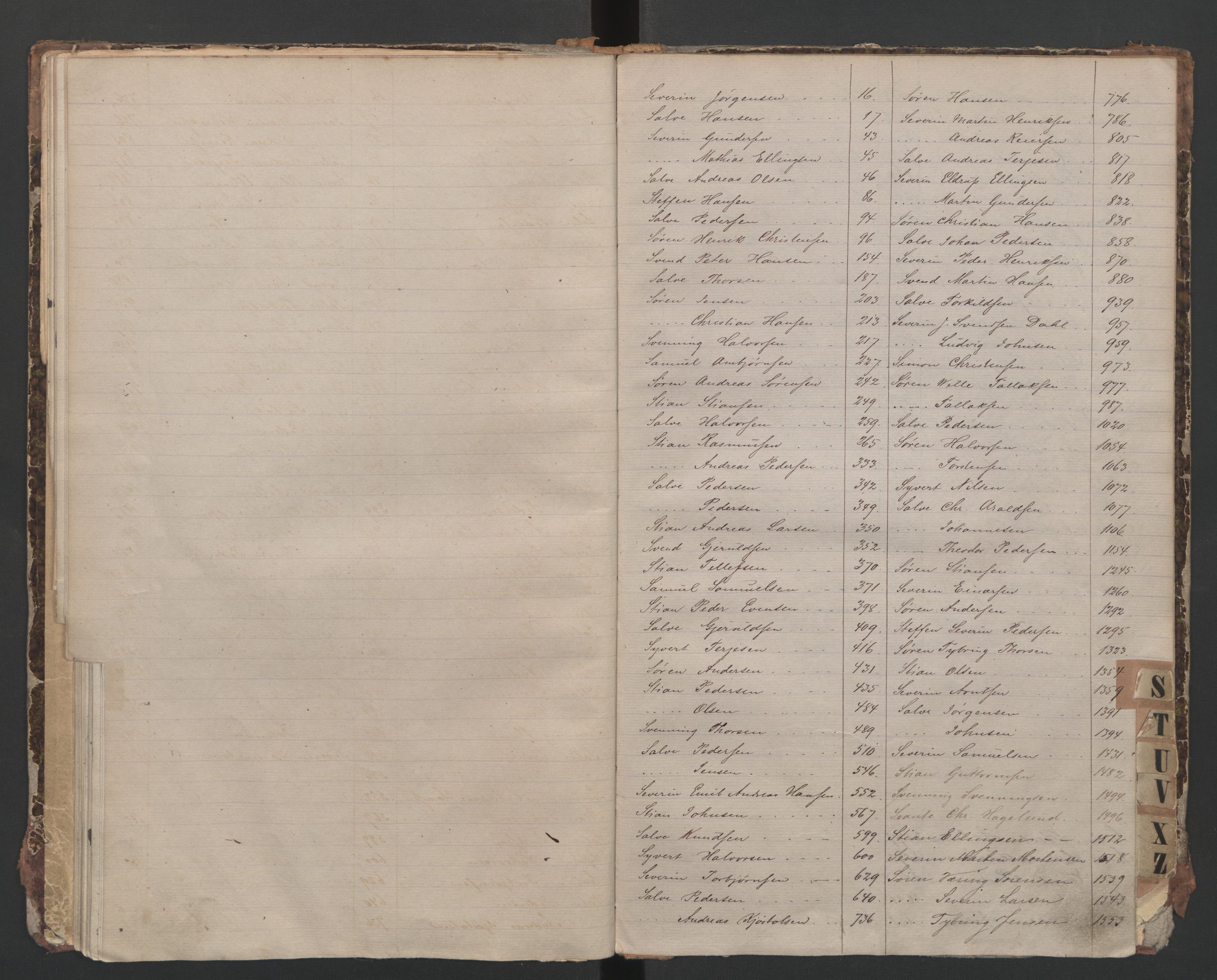 Tvedestrand mønstringskrets, AV/SAK-2031-0011/F/Fb/L0010: Register til hovedrulle A nr 1-4820, R-11, 1868-1928, s. 44