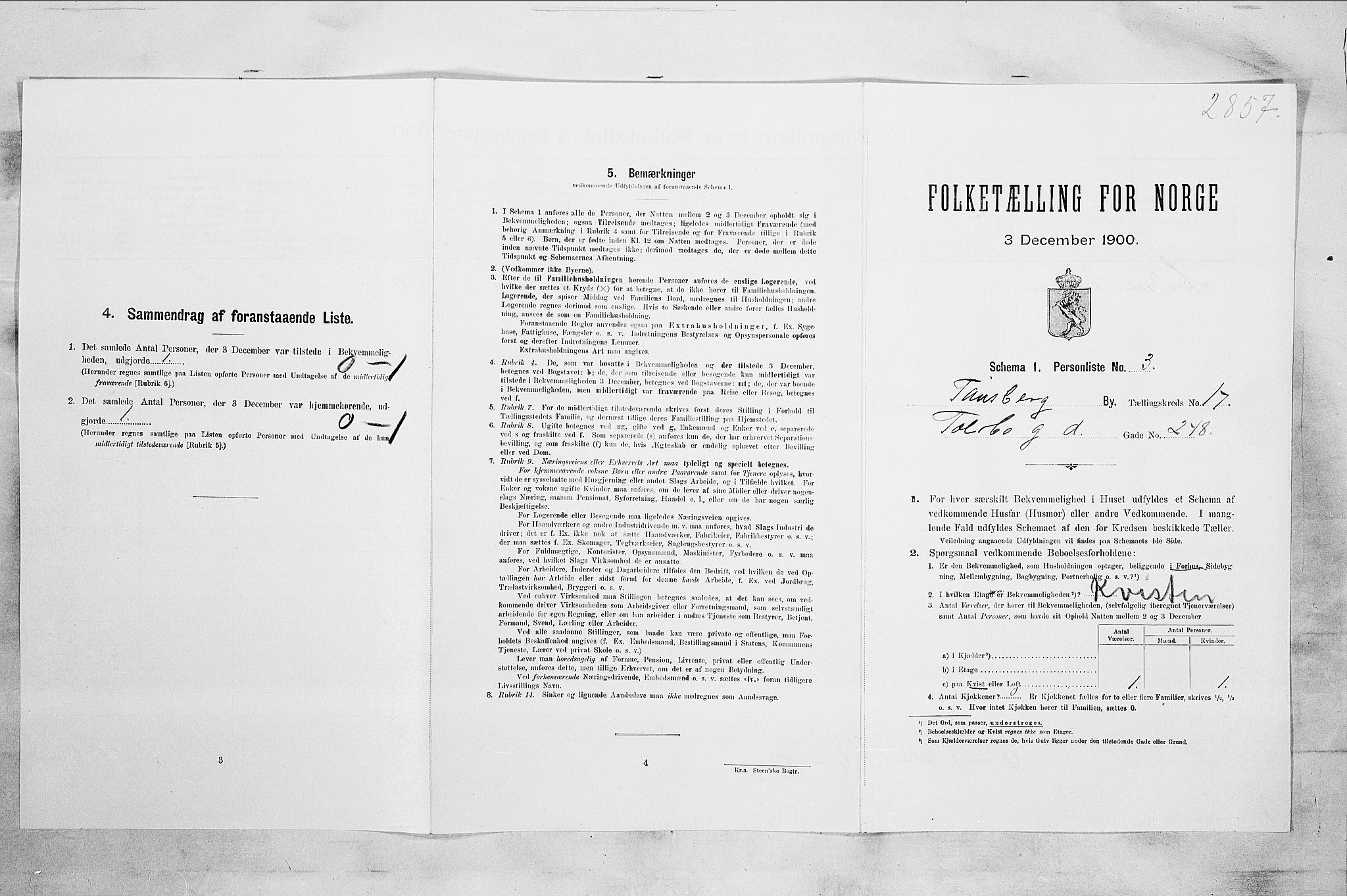RA, Folketelling 1900 for 0705 Tønsberg kjøpstad, 1900, s. 2533