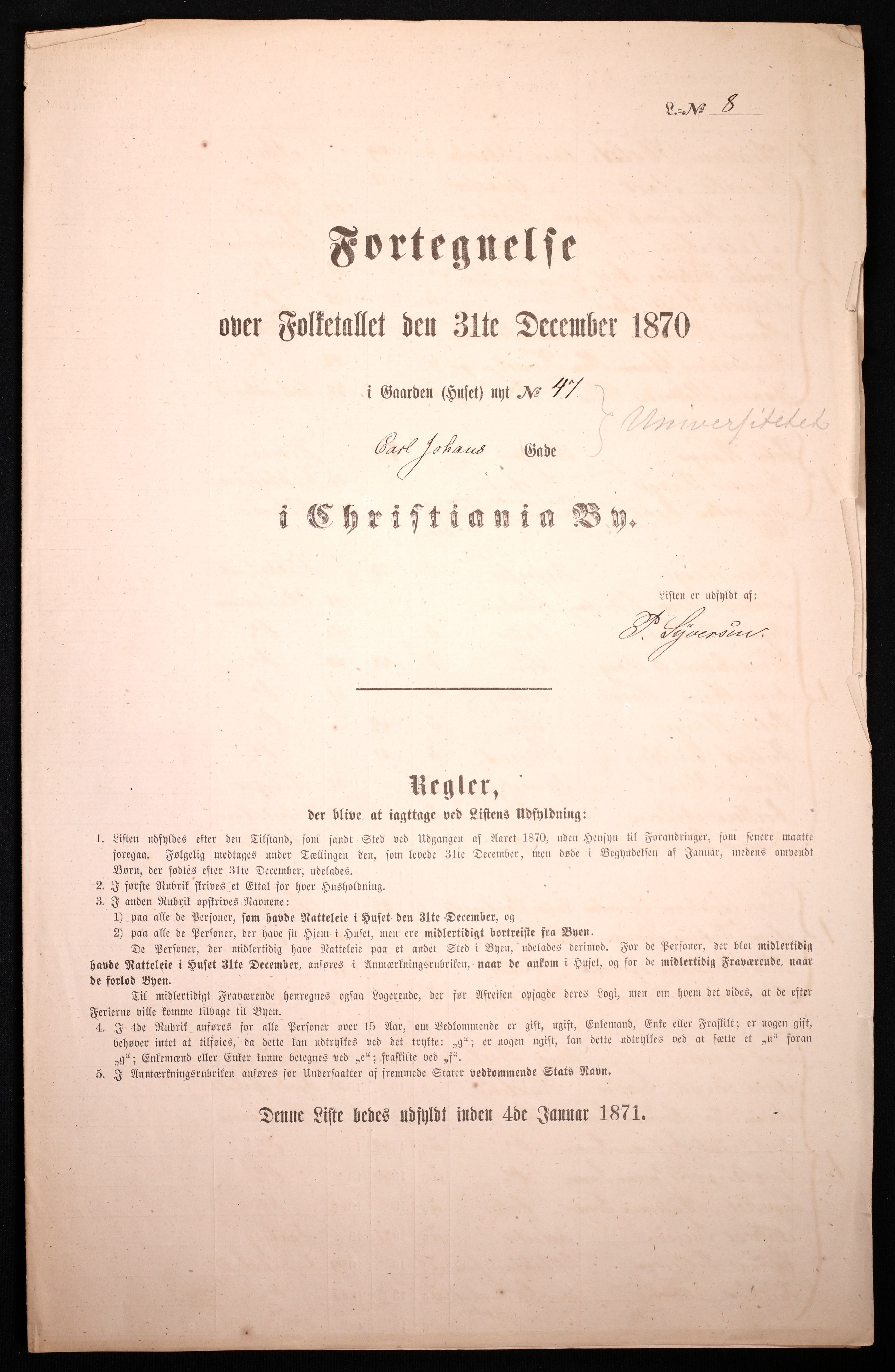 RA, Folketelling 1870 for 0301 Kristiania kjøpstad, 1870, s. 546