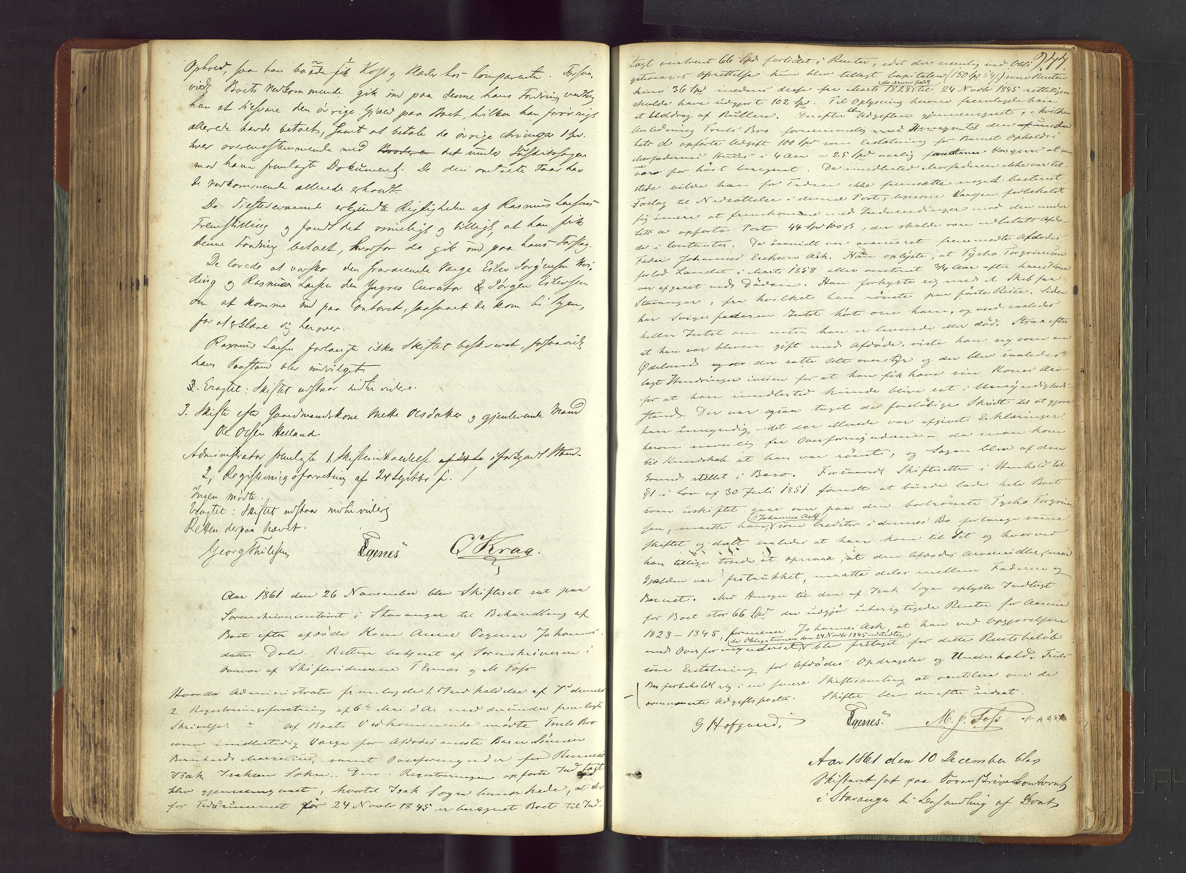 Ryfylke tingrett, AV/SAST-A-100055/001/IV/IVF/L0012a: Skifteforhandlingsprotokoll D1 Høle og Rennesøy, 1847-1880, s. 244